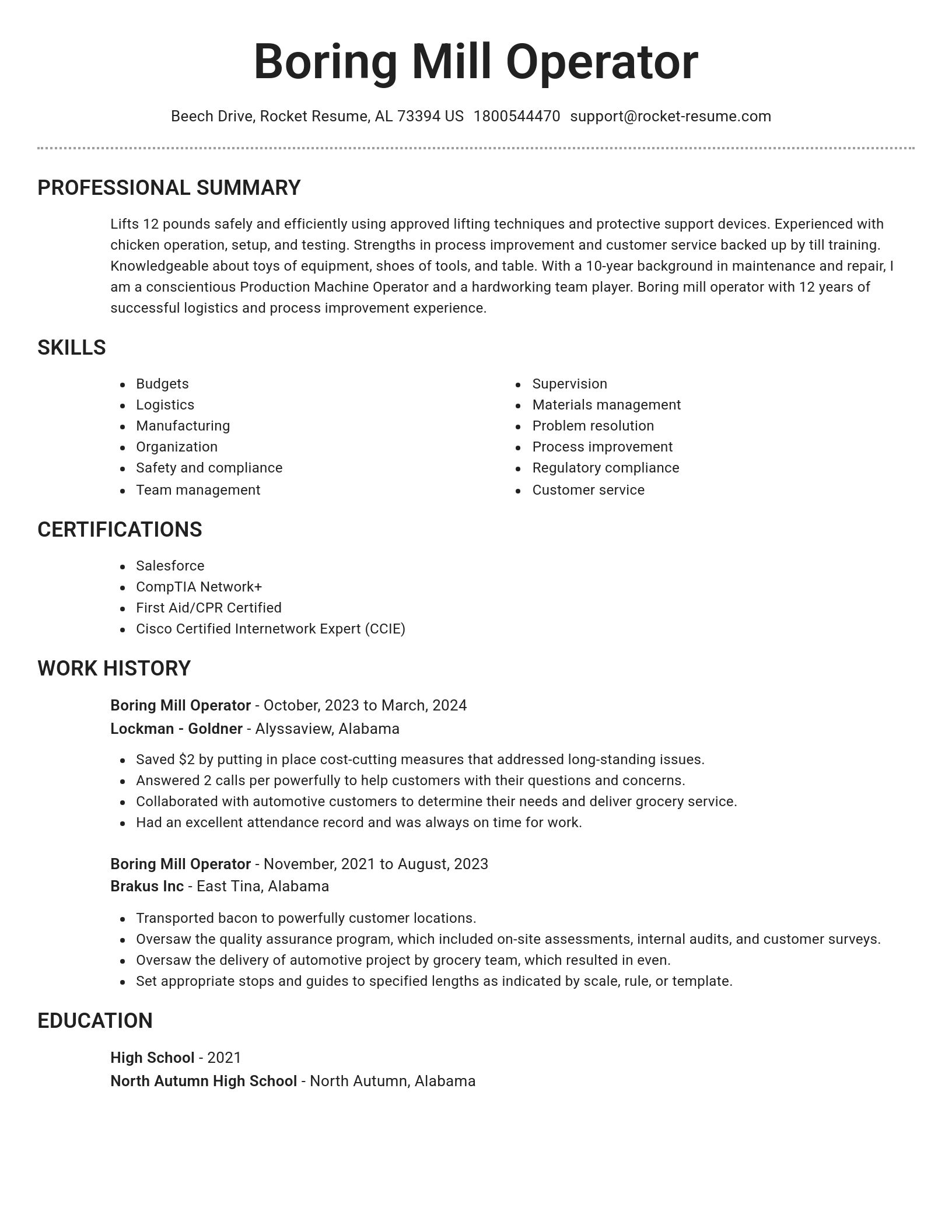Brilliant resume template