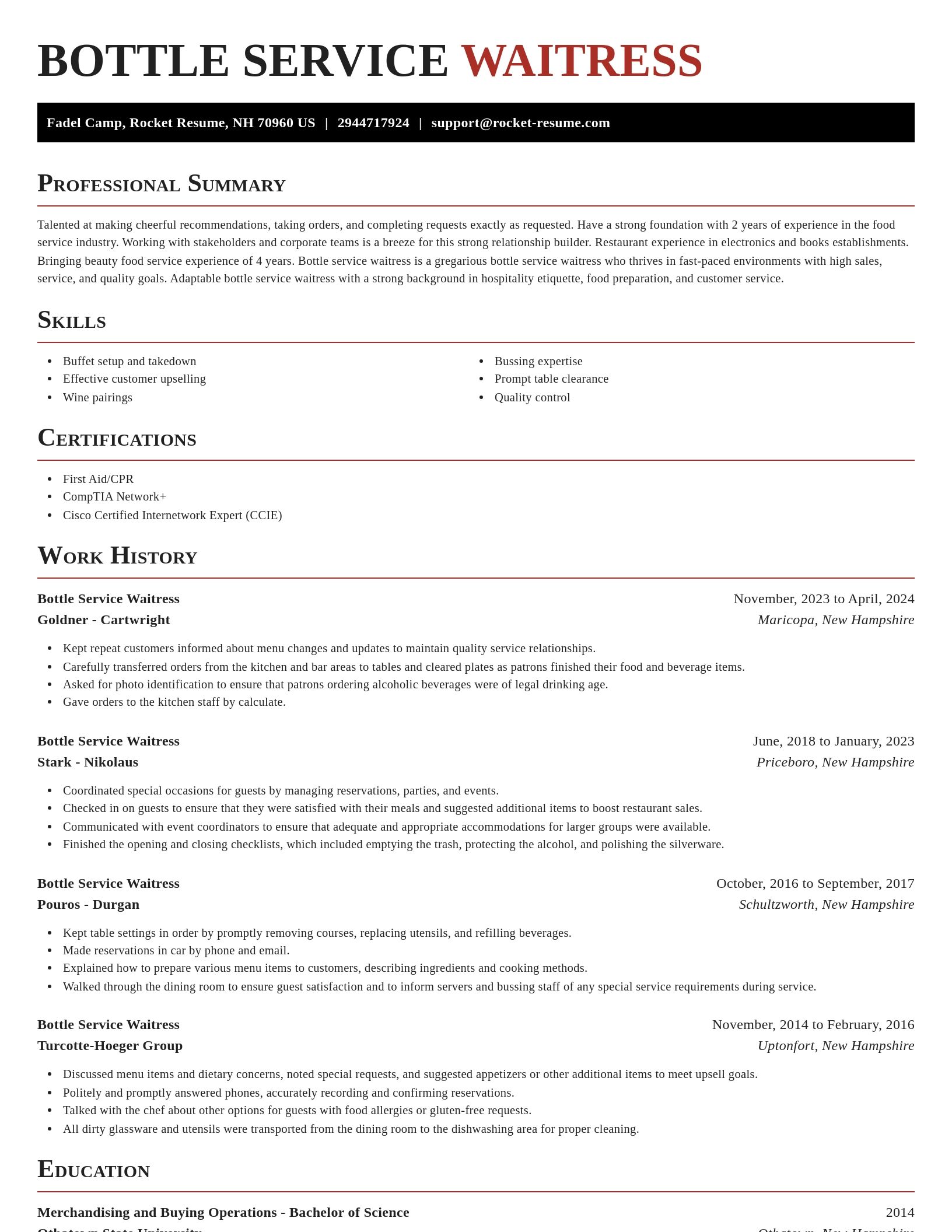 Exquisite resume template