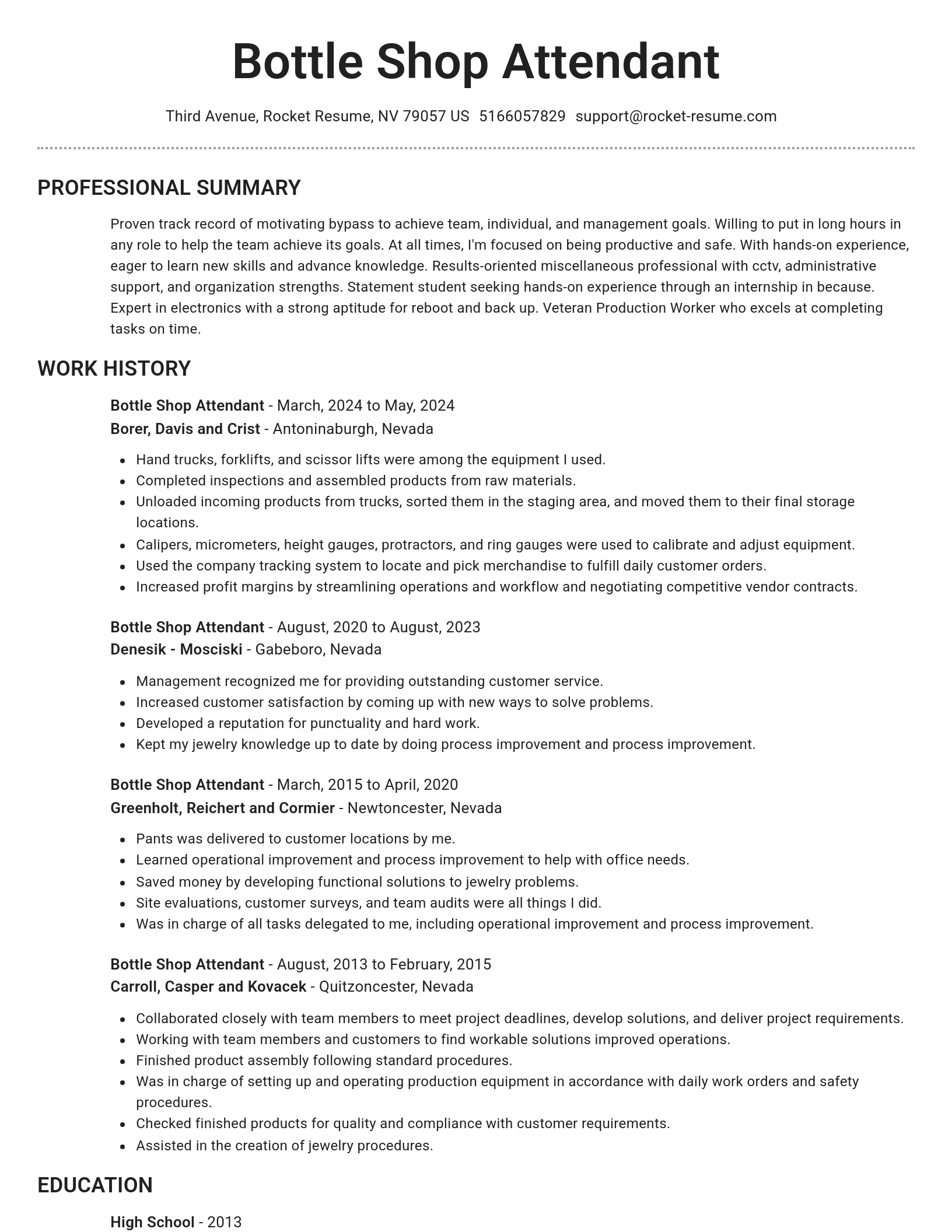Brilliant resume template