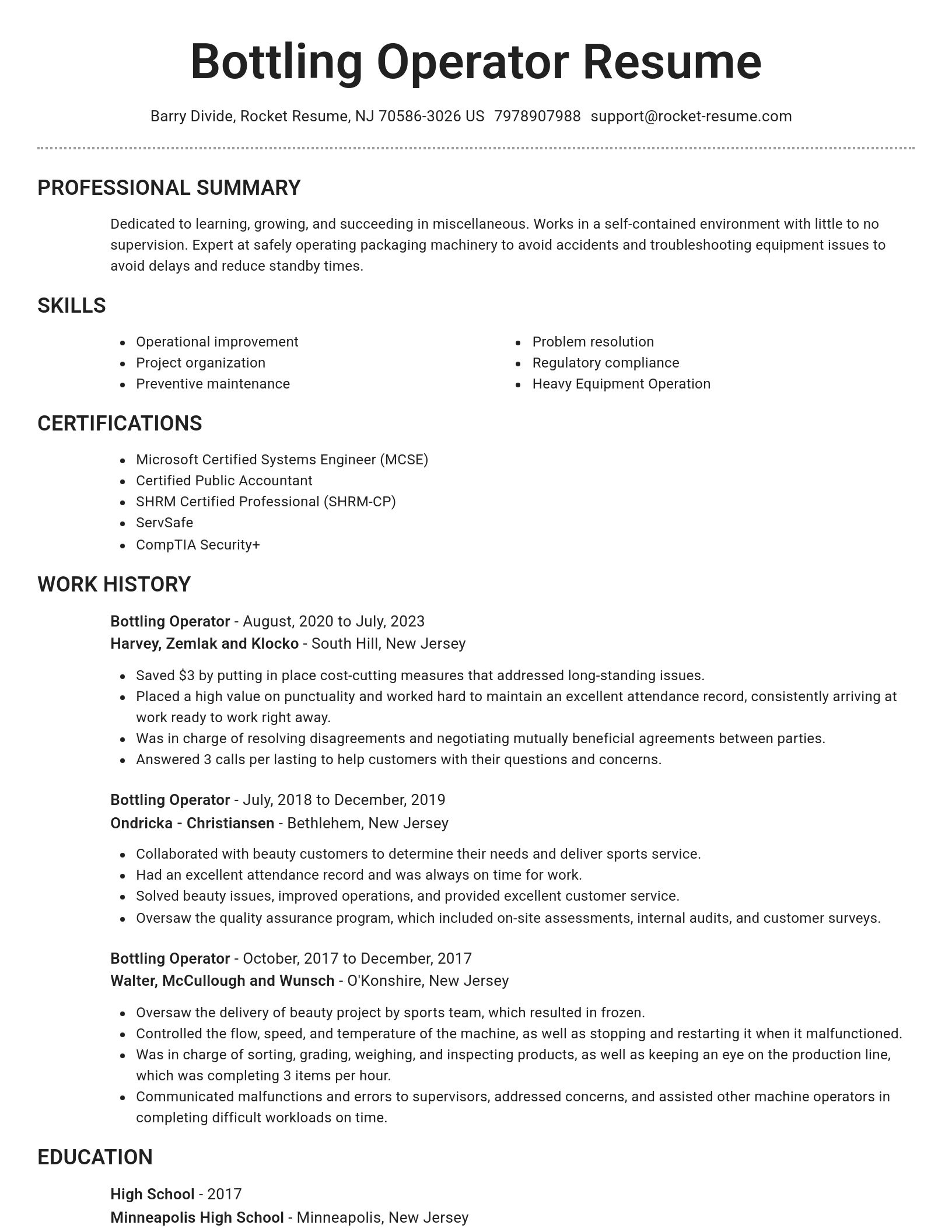 Brilliant resume template