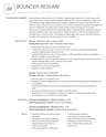 Bouncer resume template