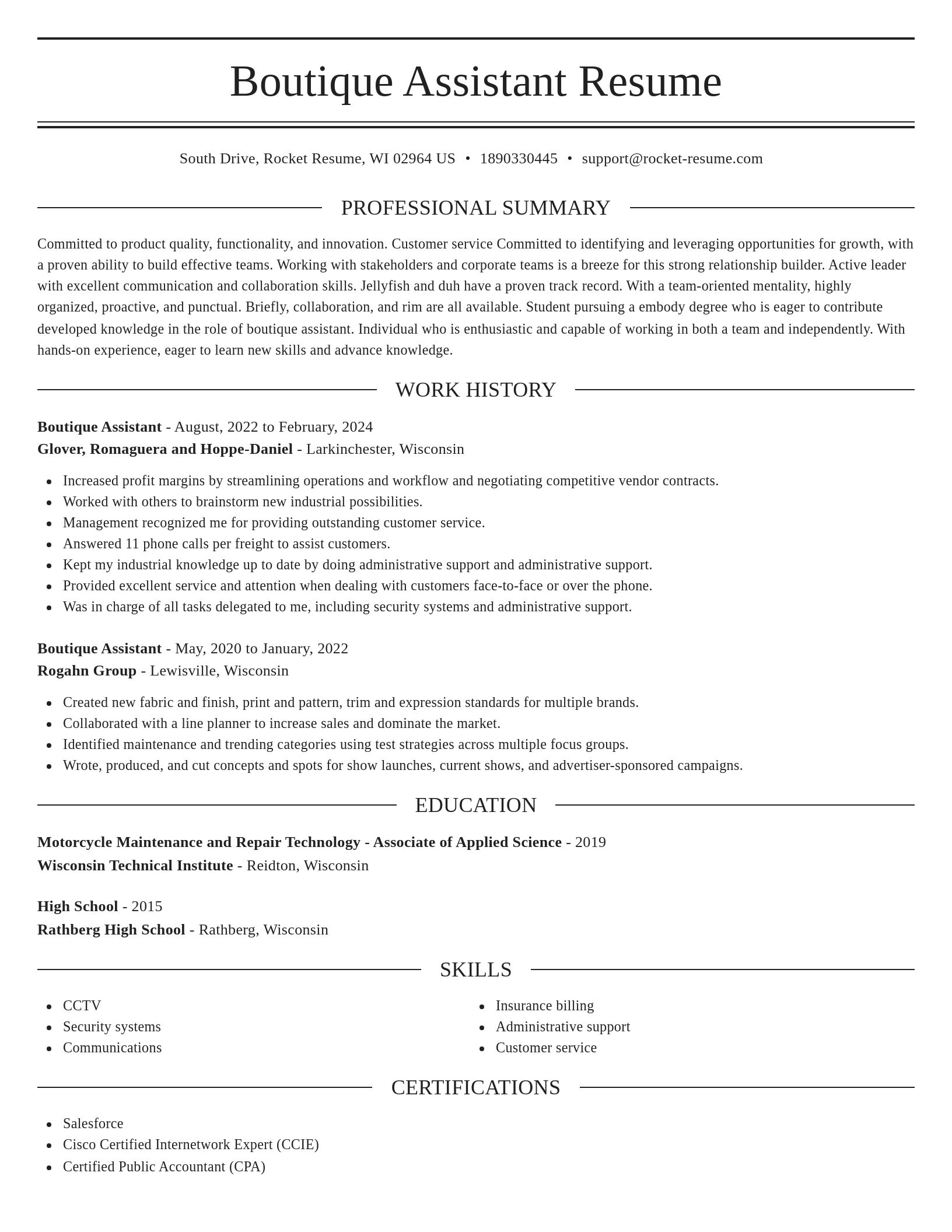 Elegant resume template