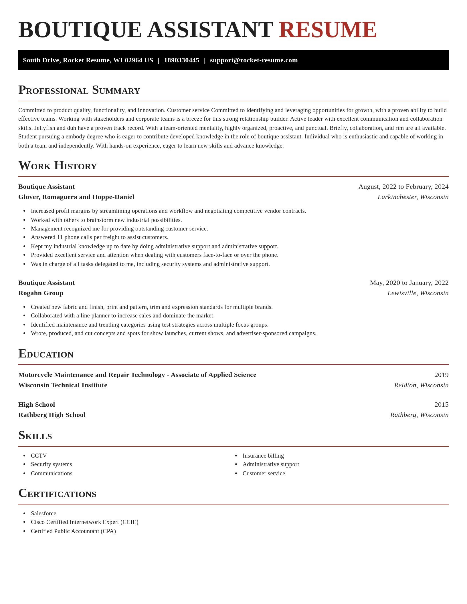 Exquisite resume template