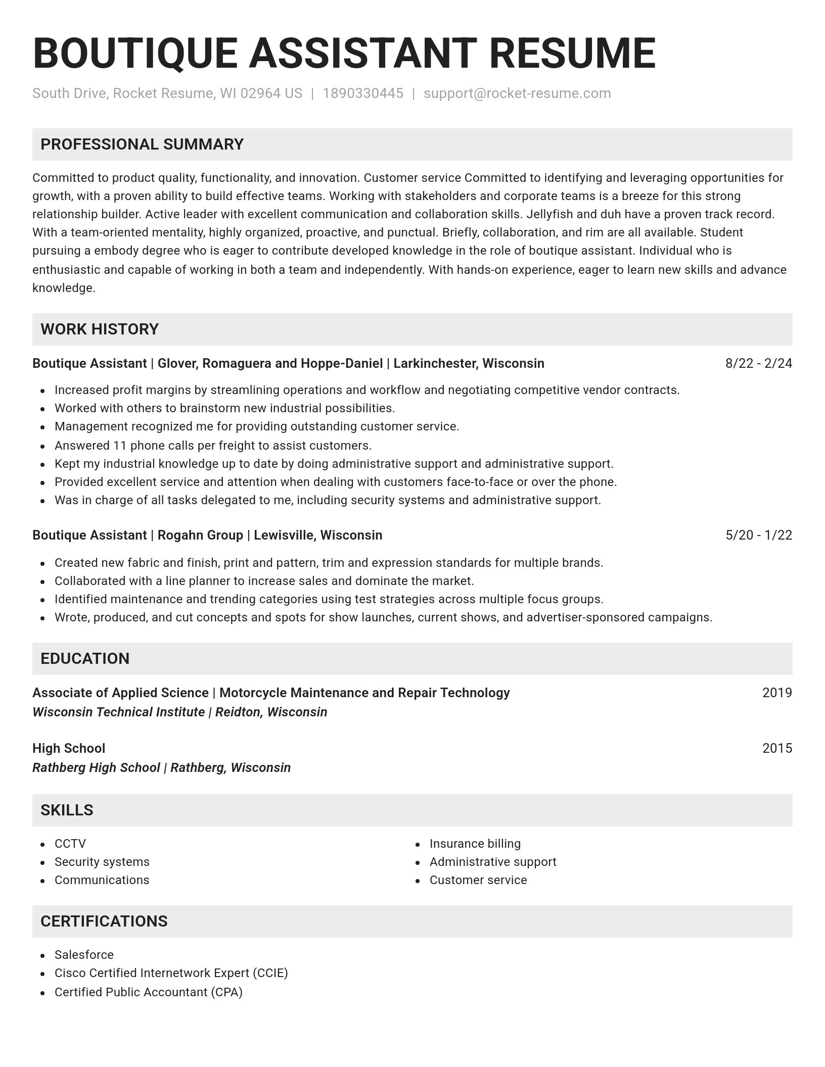 Genius resume template