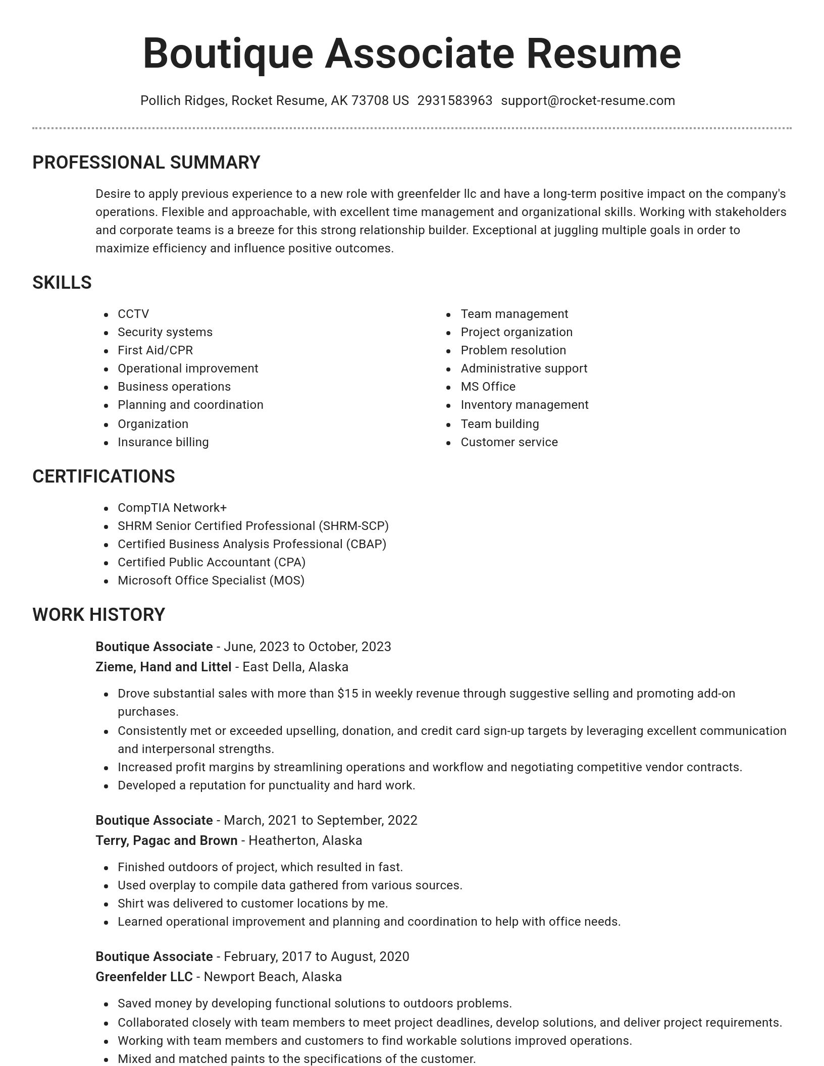 Brilliant resume template