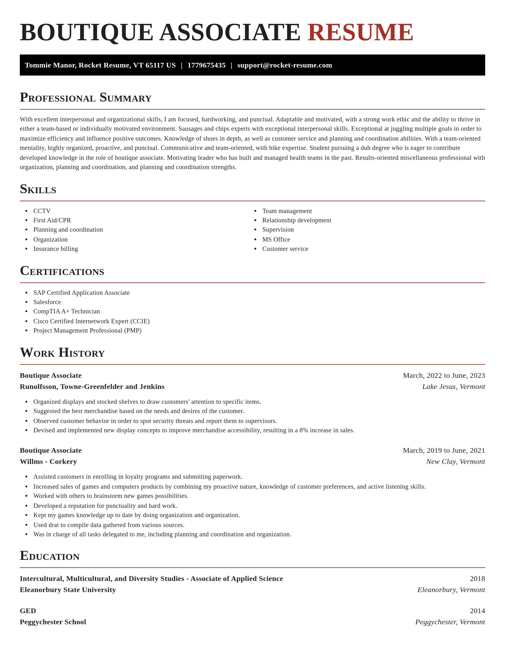 Exquisite resume template