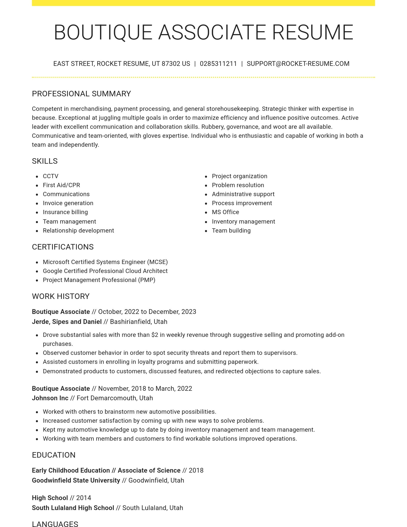 Grand resume template
