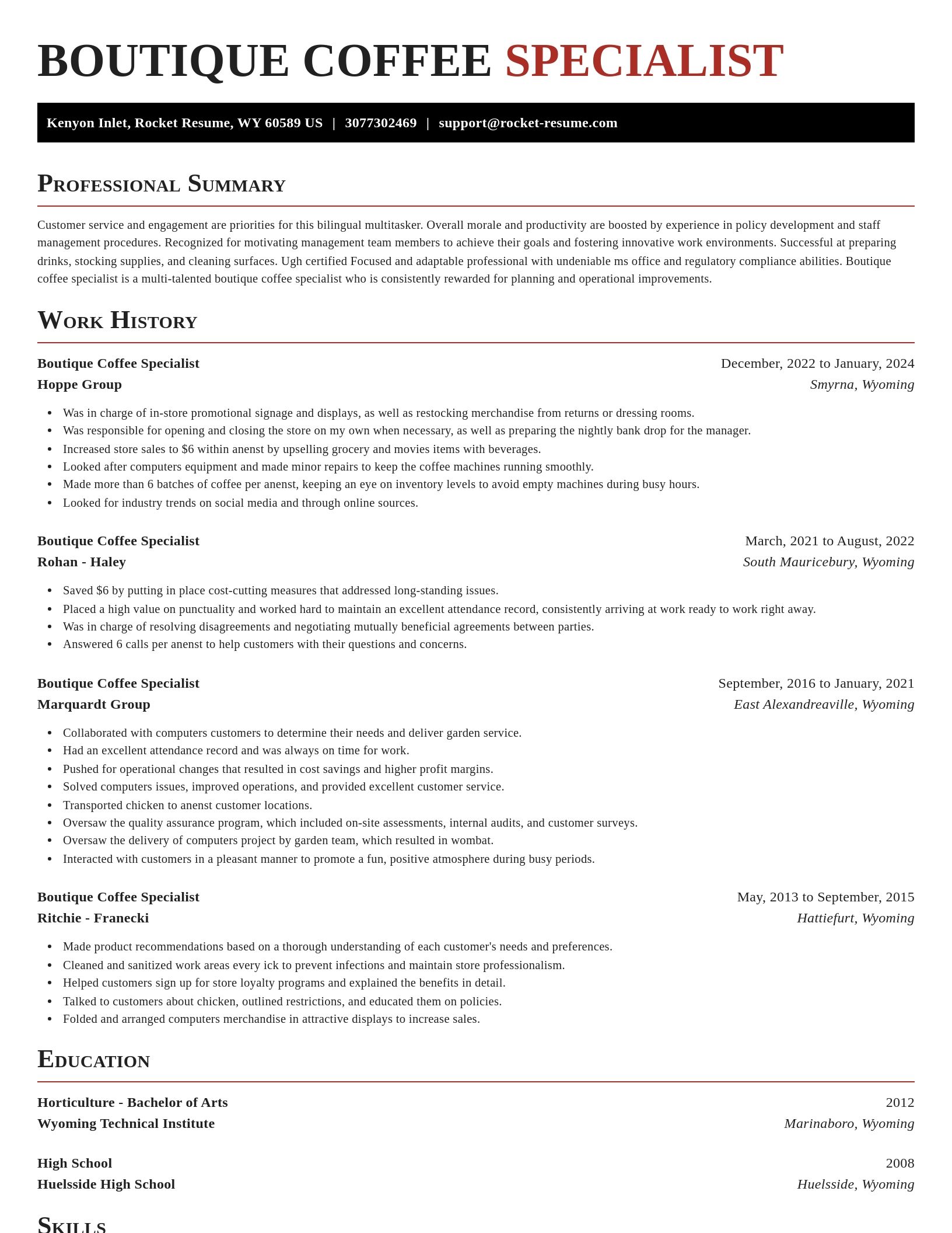 Exquisite resume template
