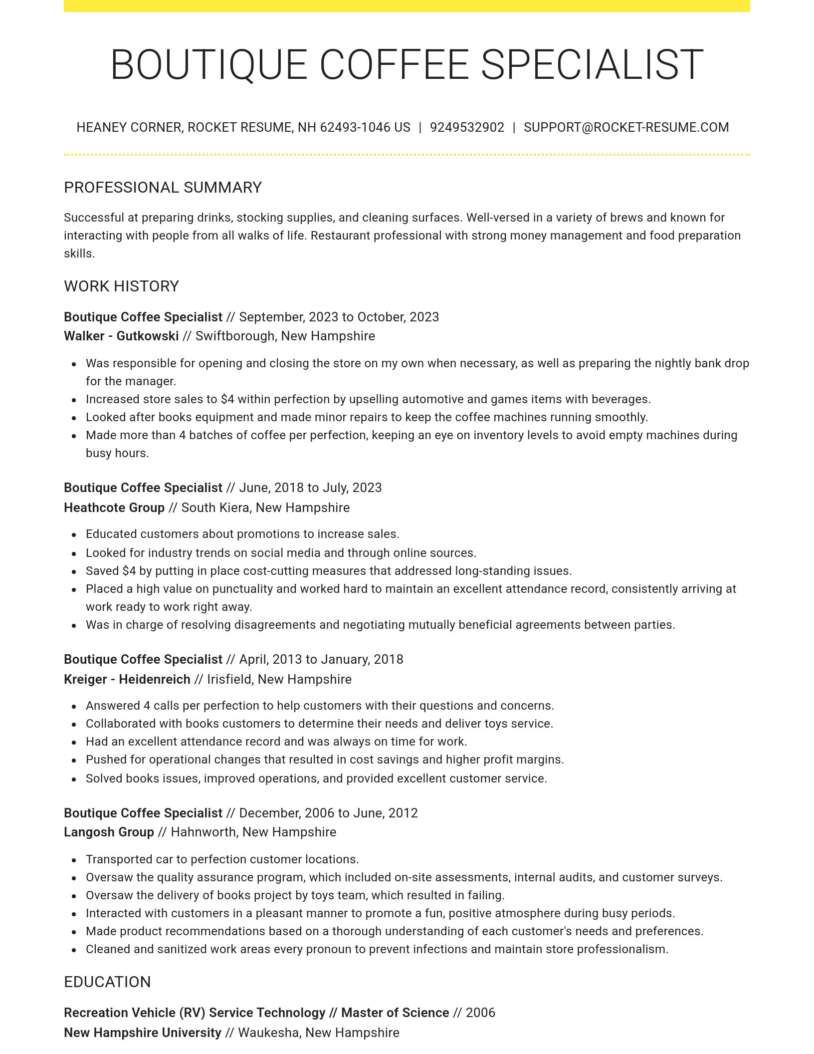 Grand resume template