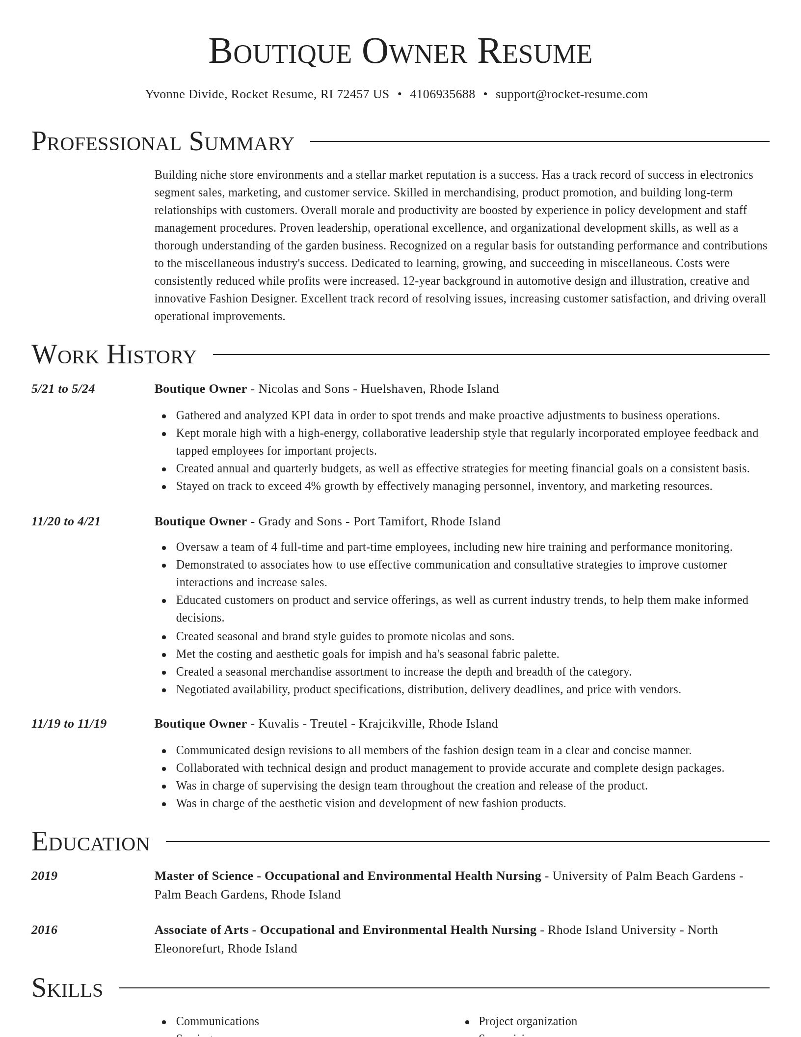 Director resume template