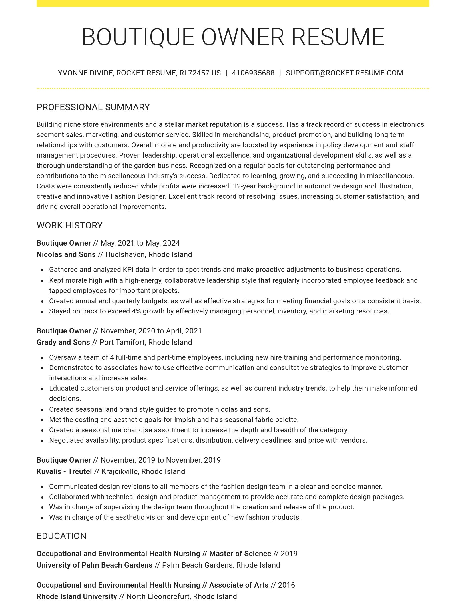 Grand resume template
