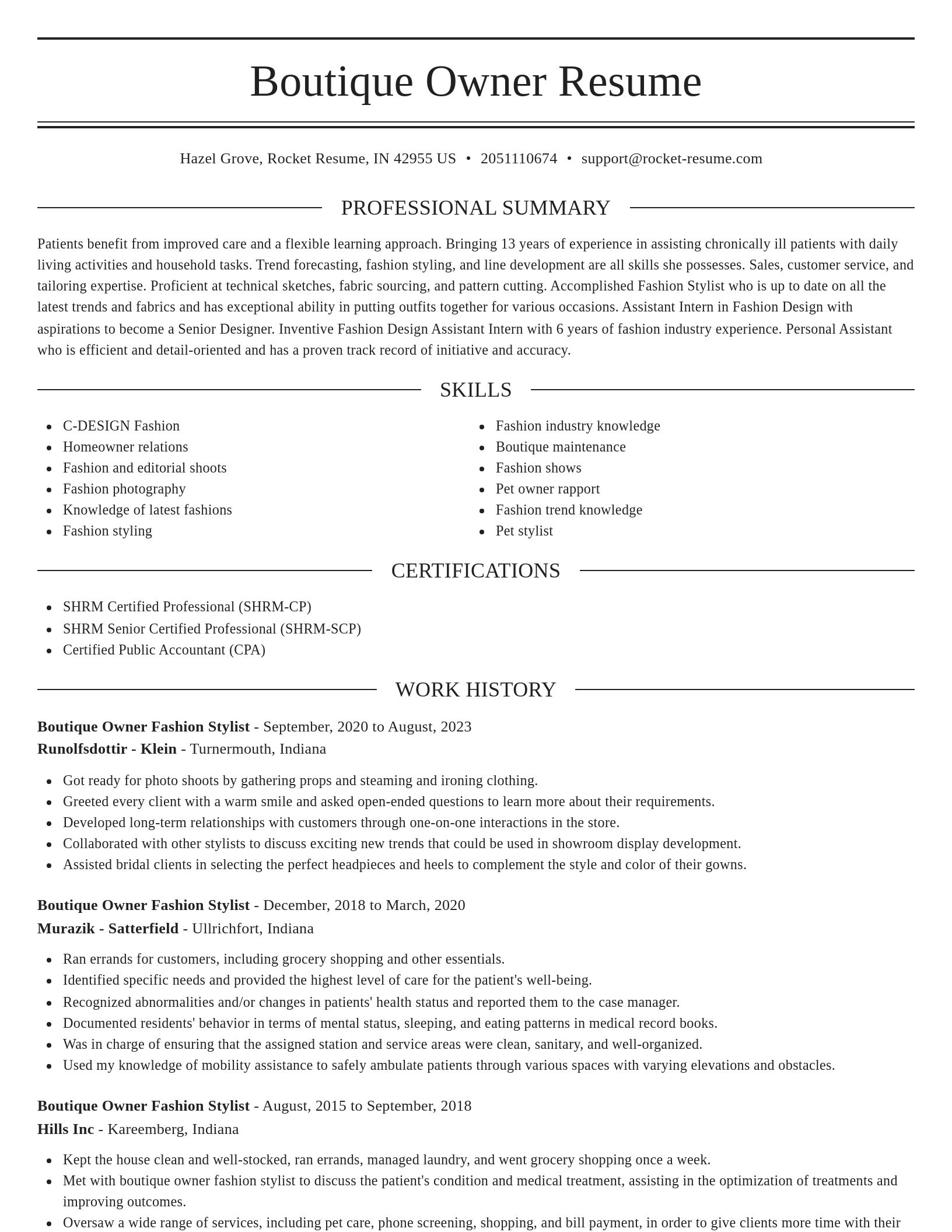 Elegant resume template