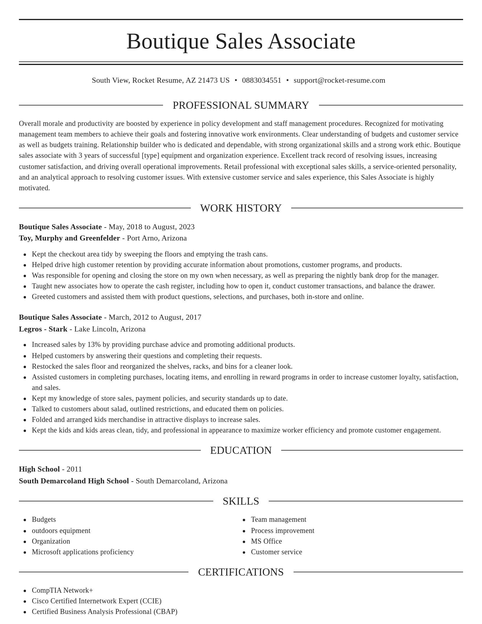 Elegant resume template