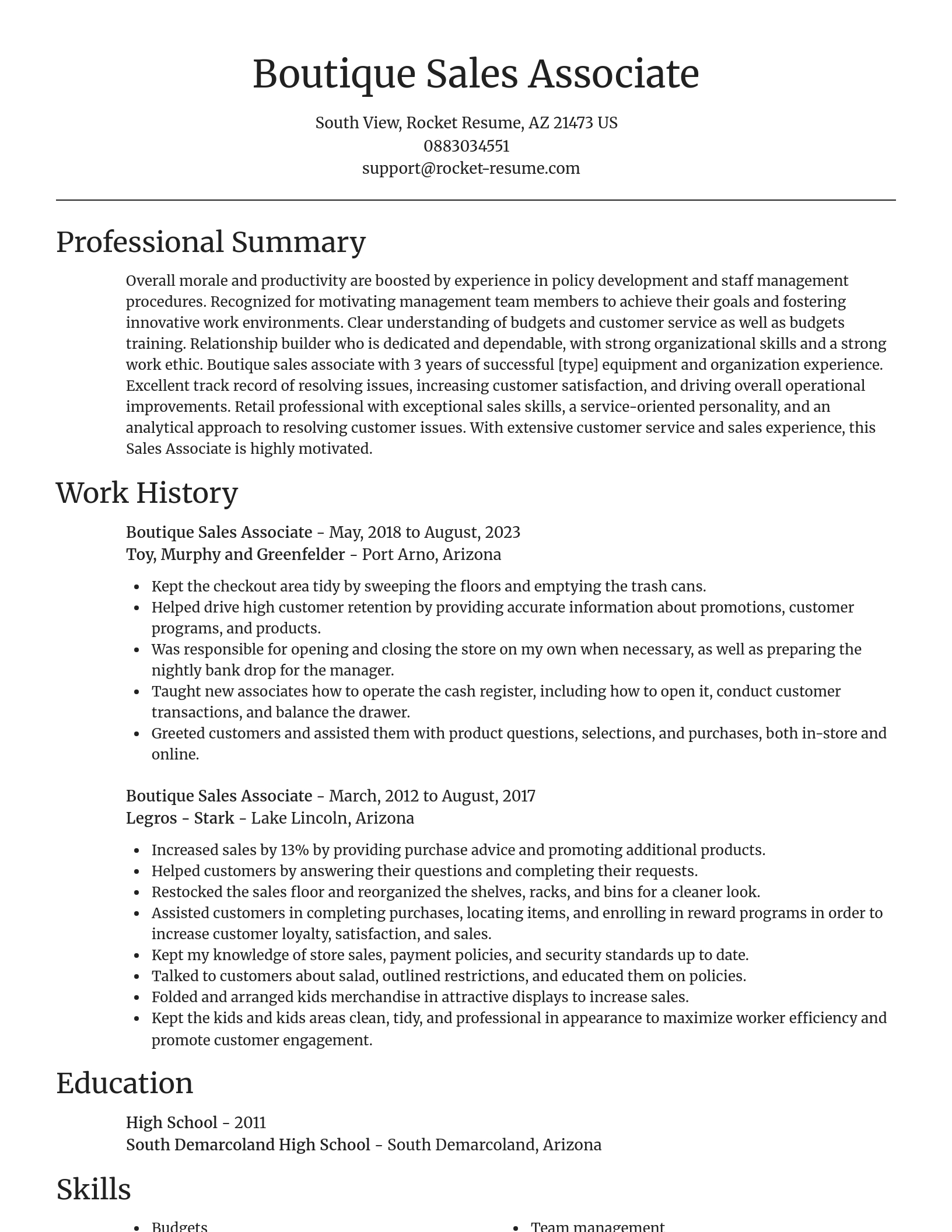 Focal Point resume template