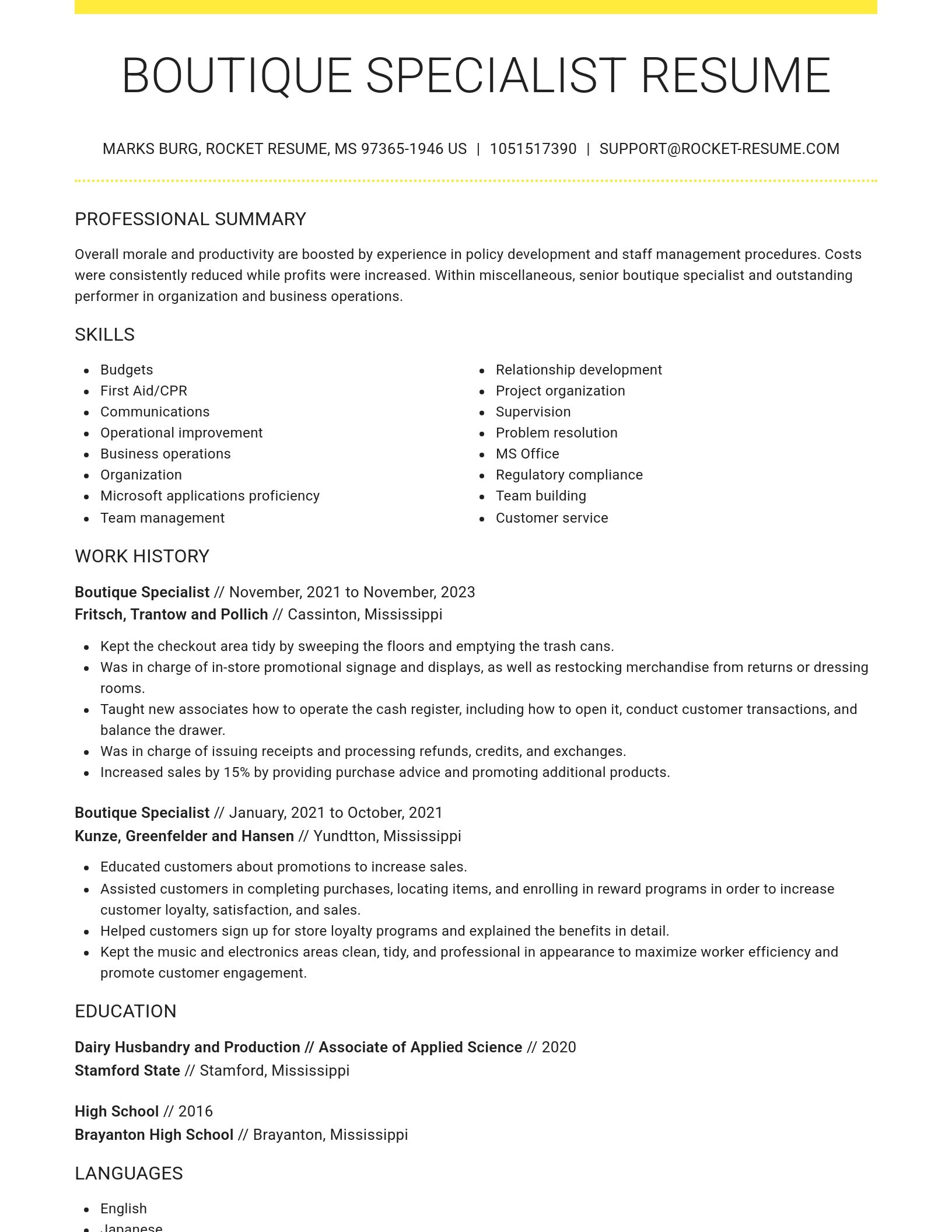 Grand resume template