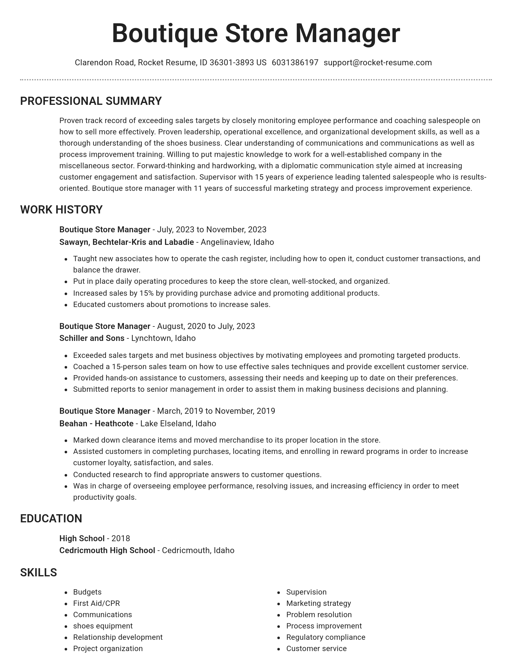 Brilliant resume template