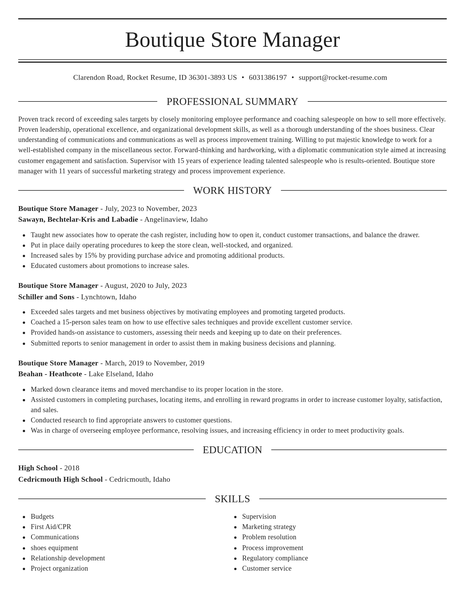 Elegant resume template