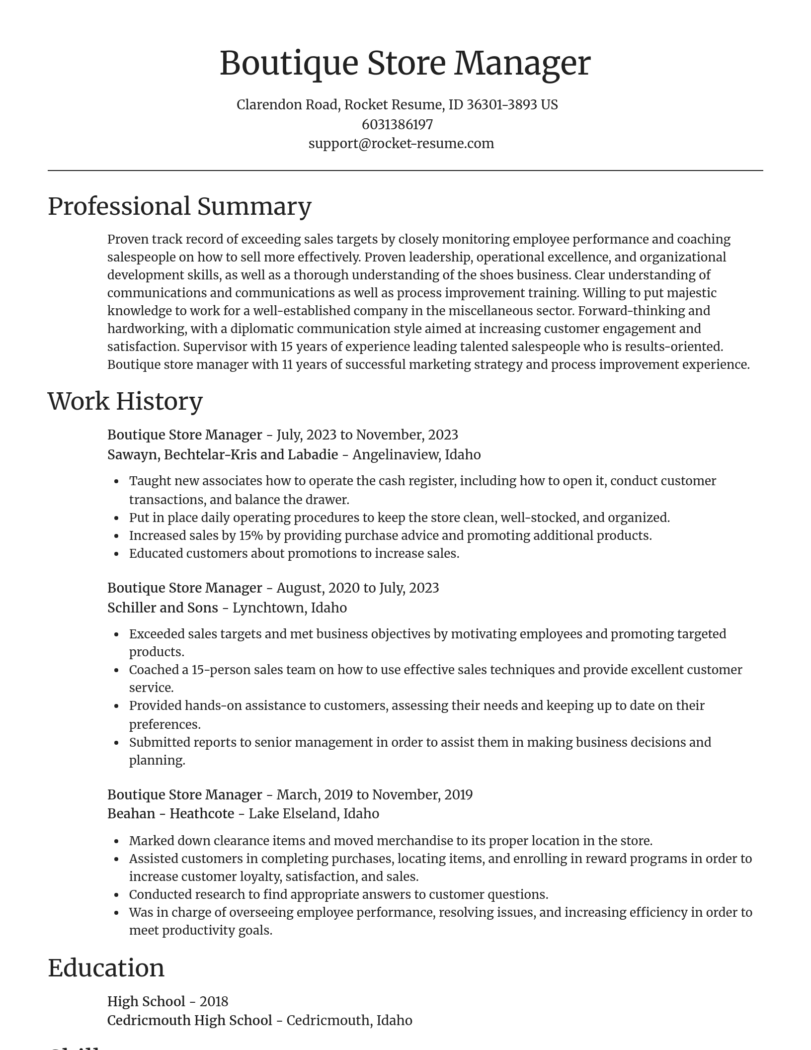 Focal Point resume template