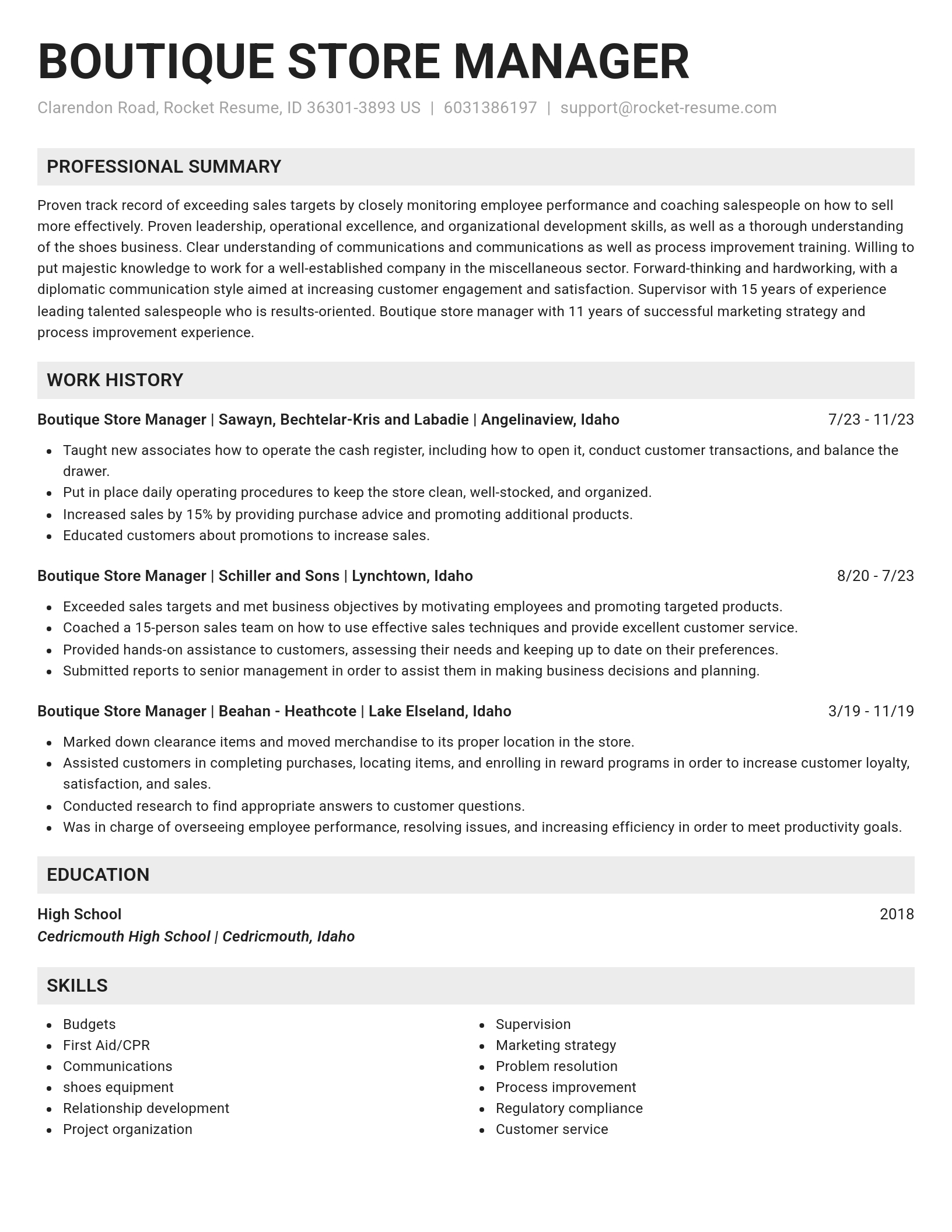 Genius resume template