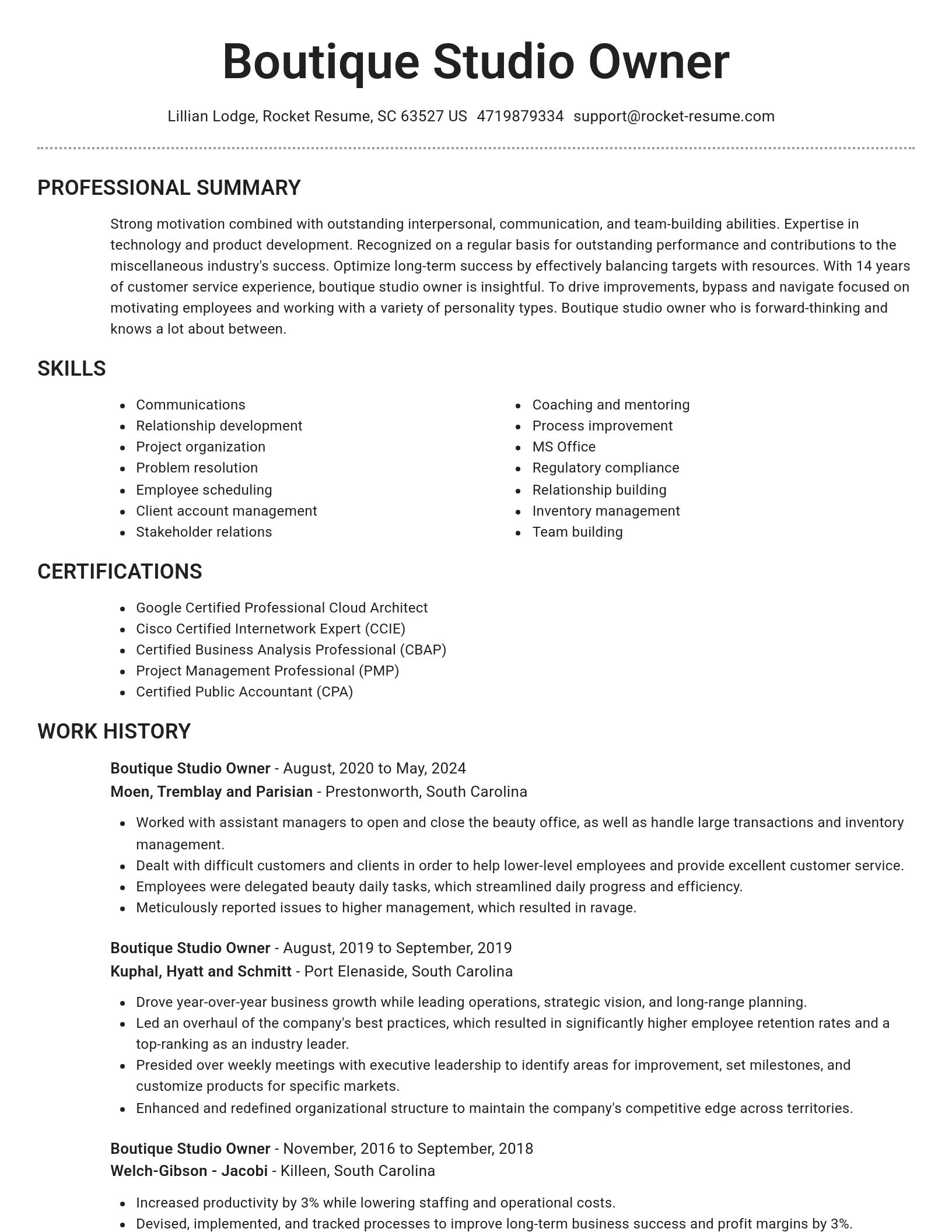 Brilliant resume template