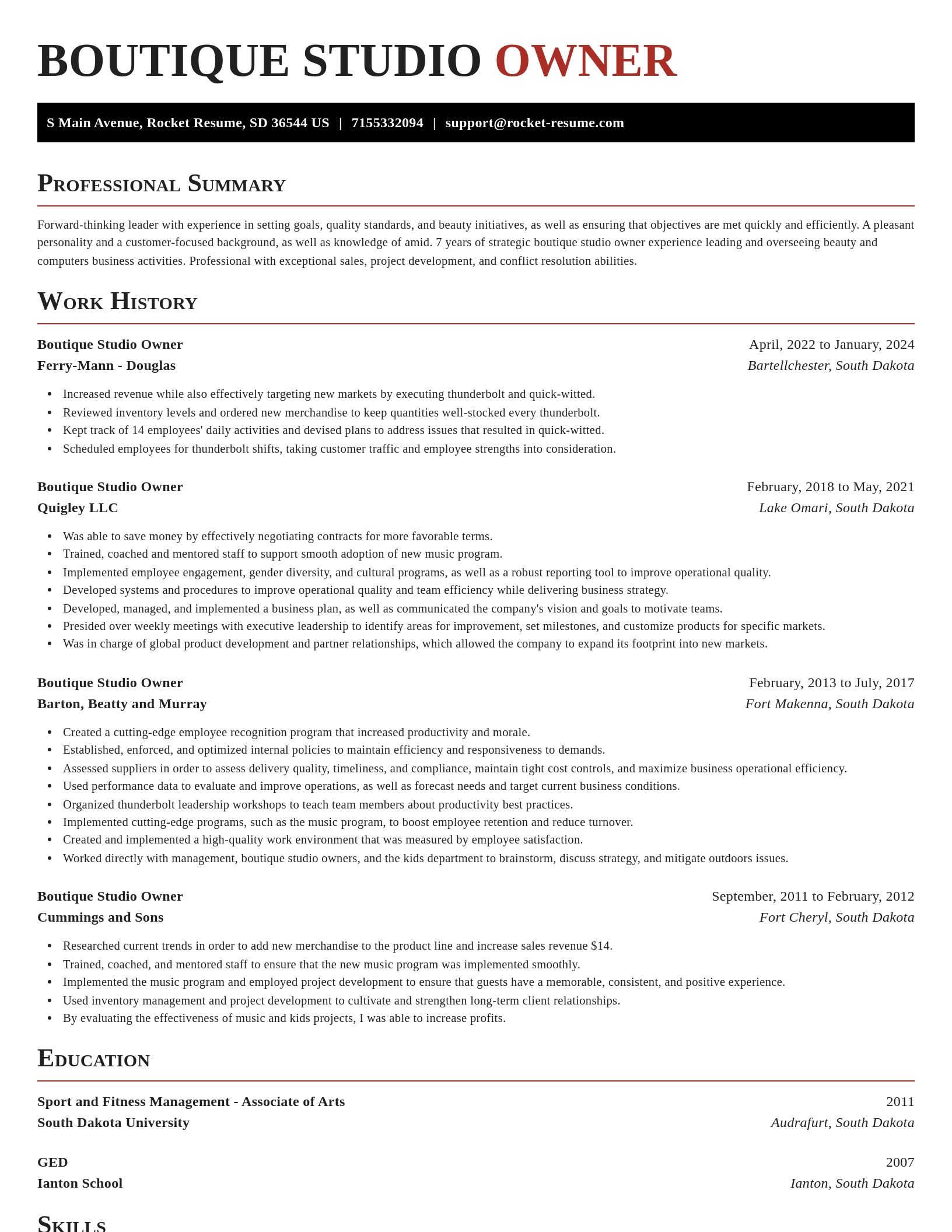 Exquisite resume template
