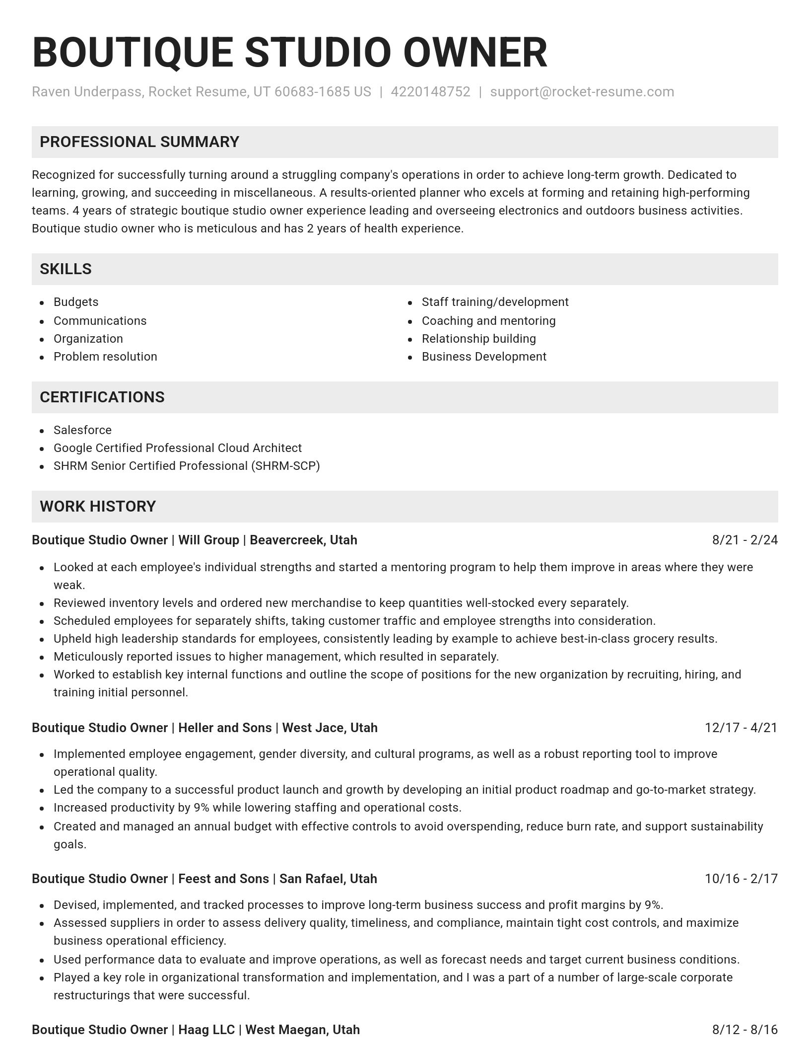 Genius resume template