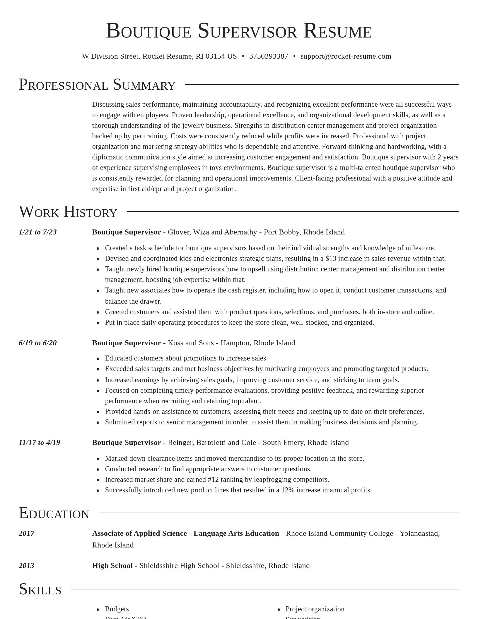 Director resume template