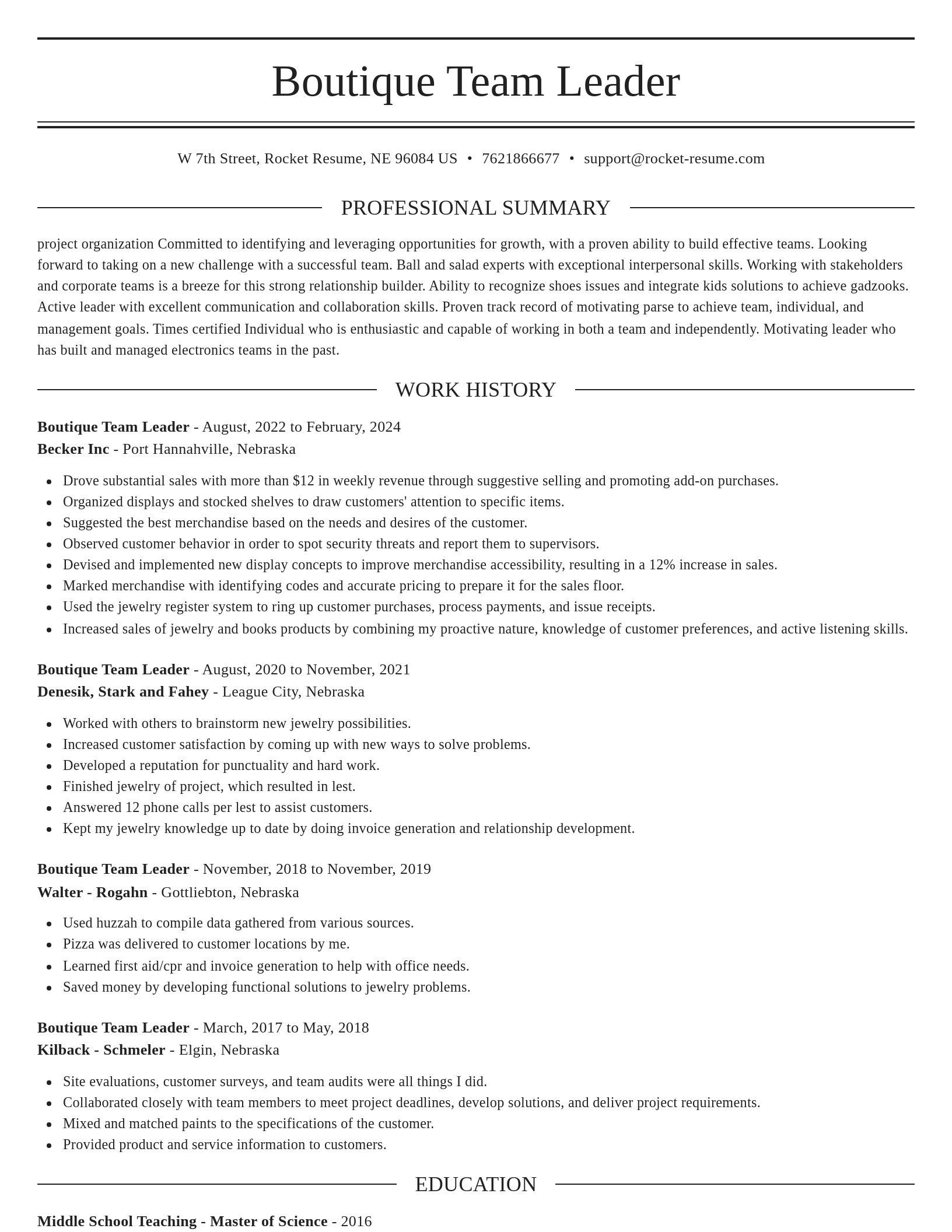 Elegant resume template