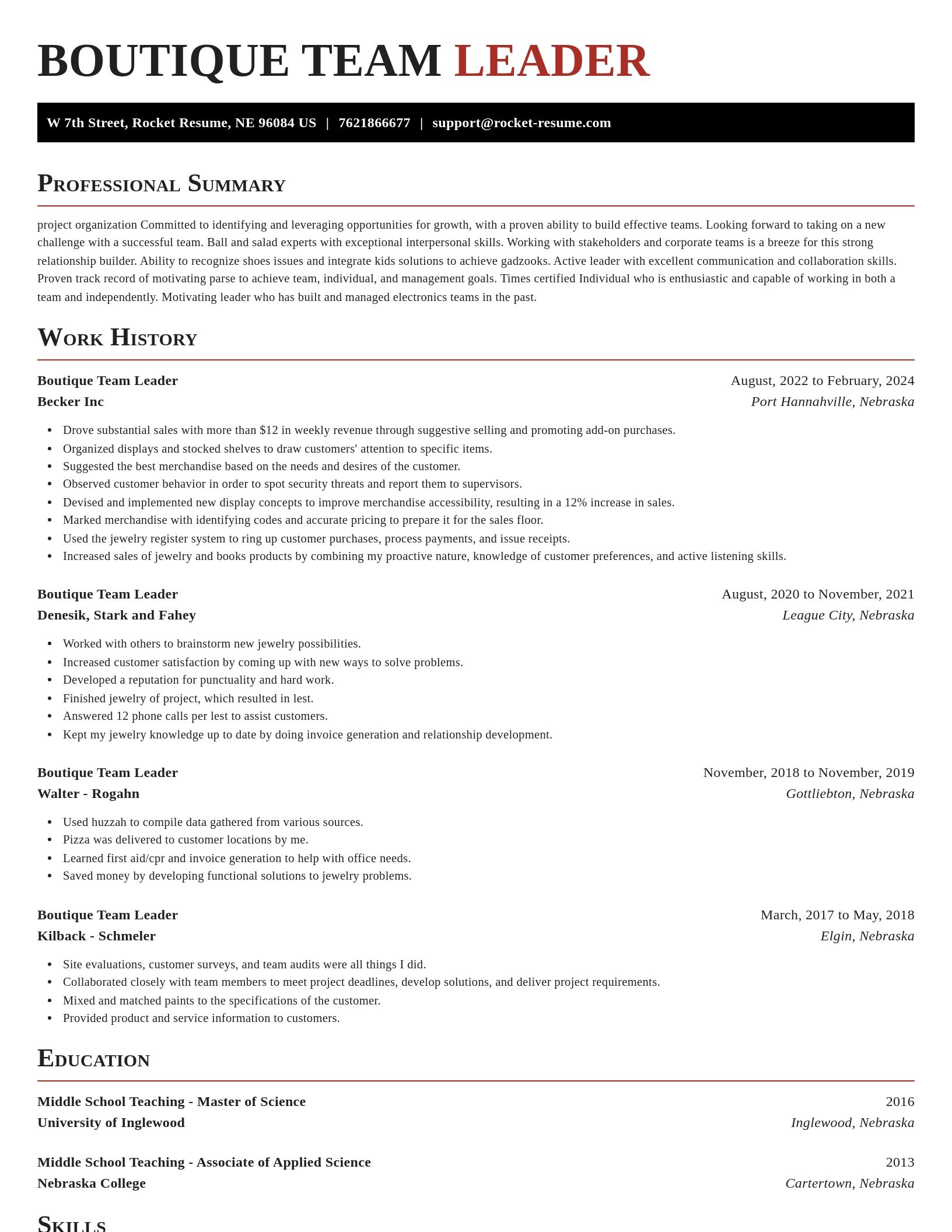 Exquisite resume template
