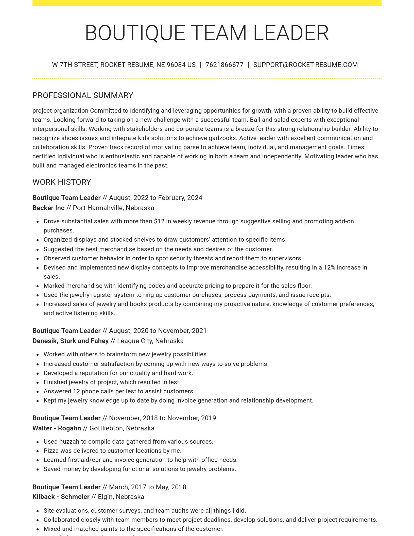 Grand resume template