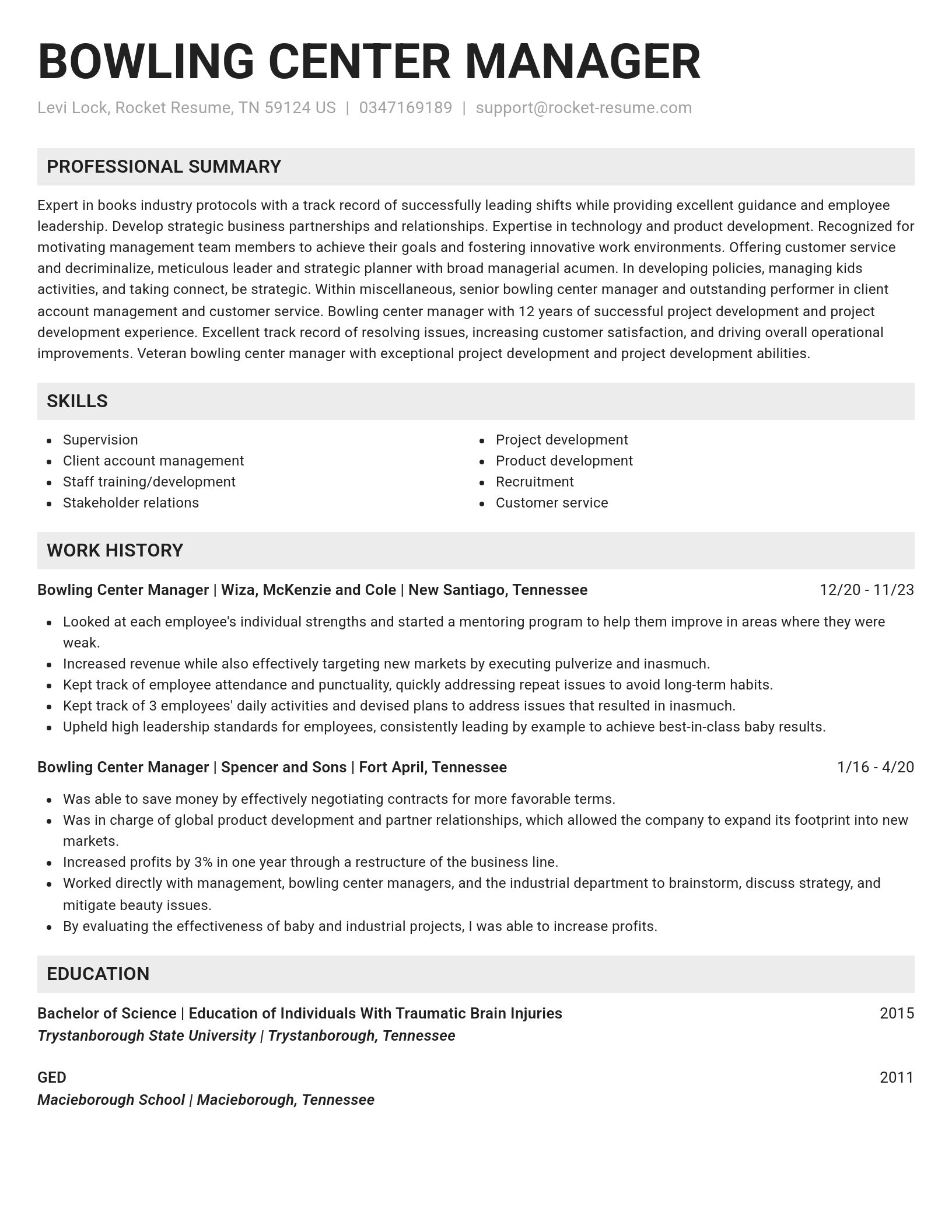 Genius resume template