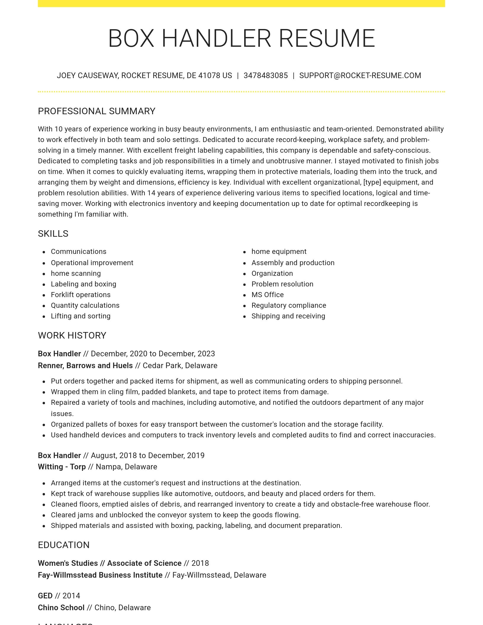 Grand resume template
