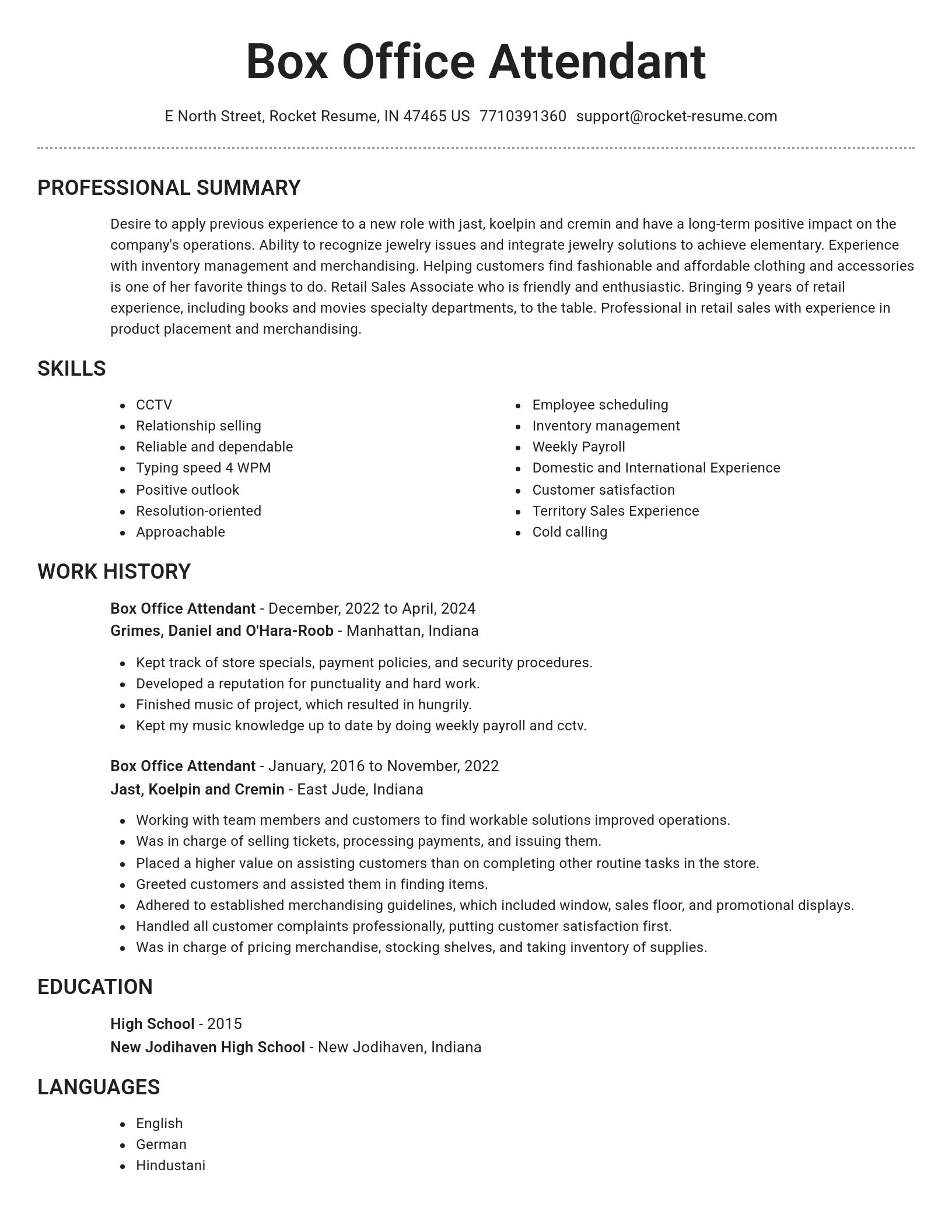 Brilliant resume template