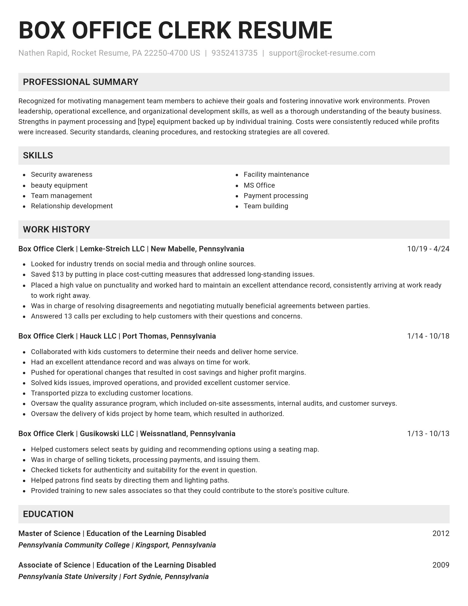 Genius resume template
