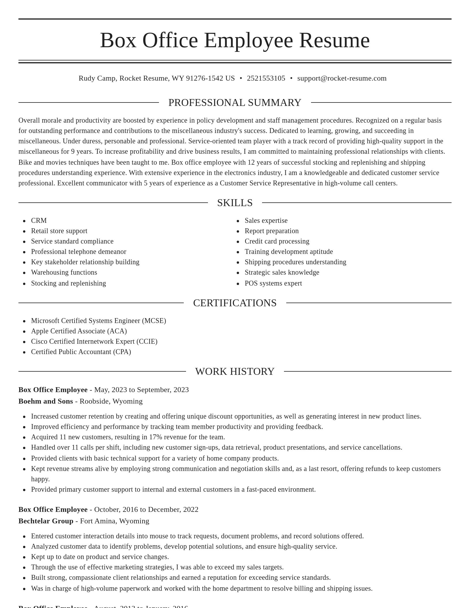 Elegant resume template