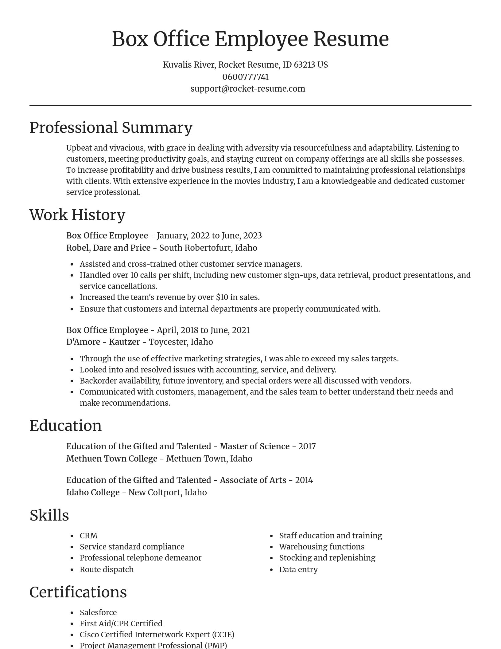 Focal Point resume template