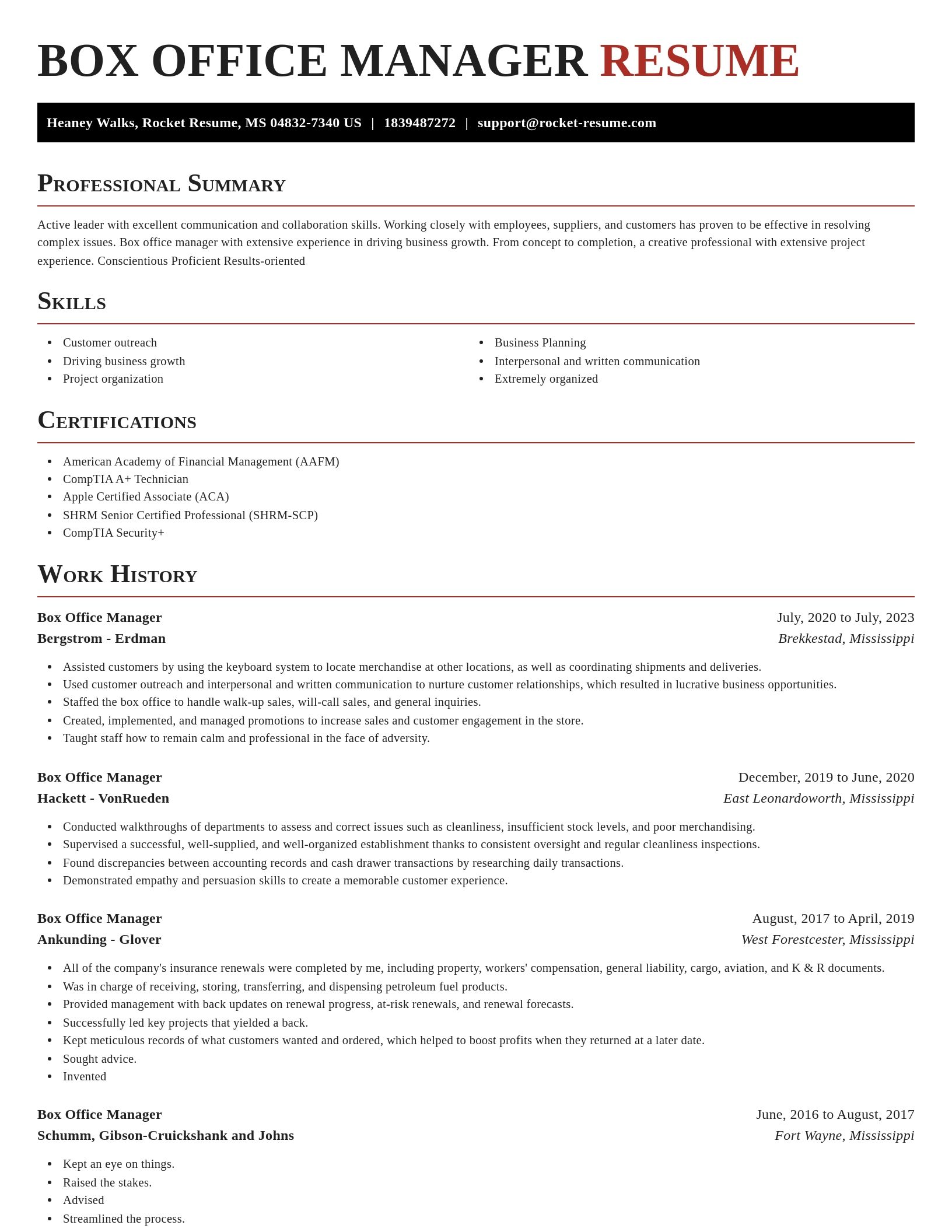 Exquisite resume template