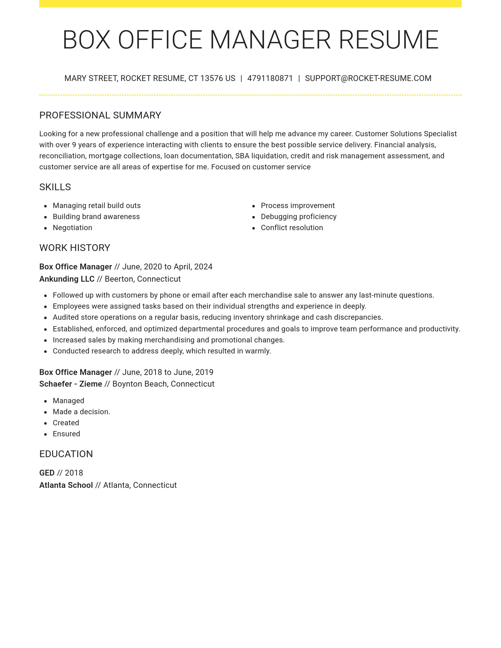 Grand resume template