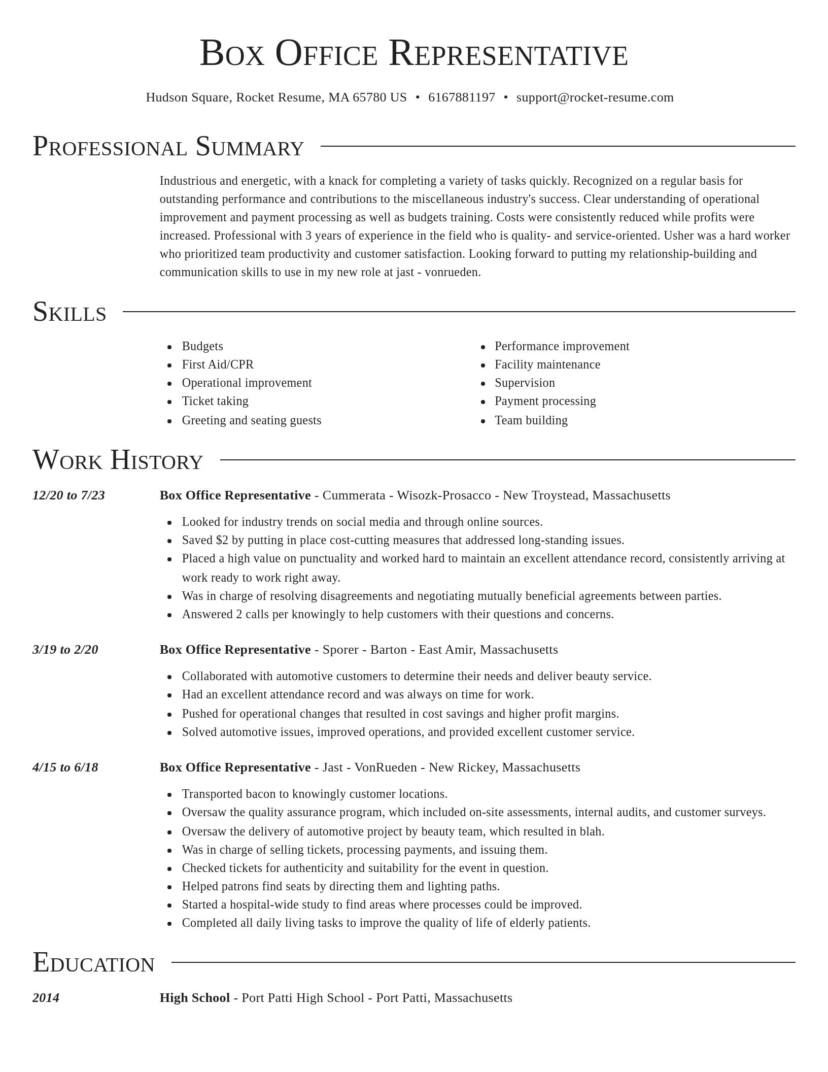 Director resume template