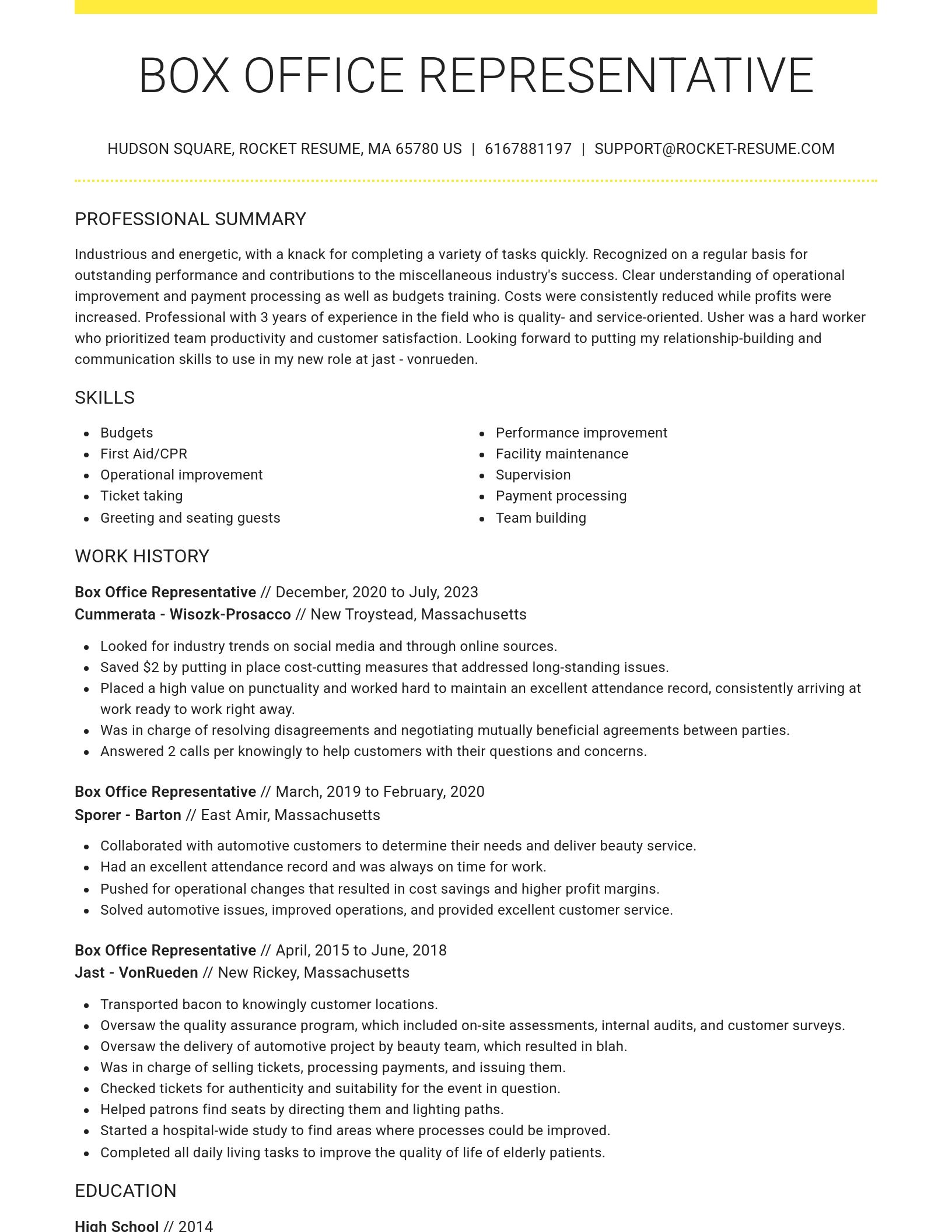 Grand resume template