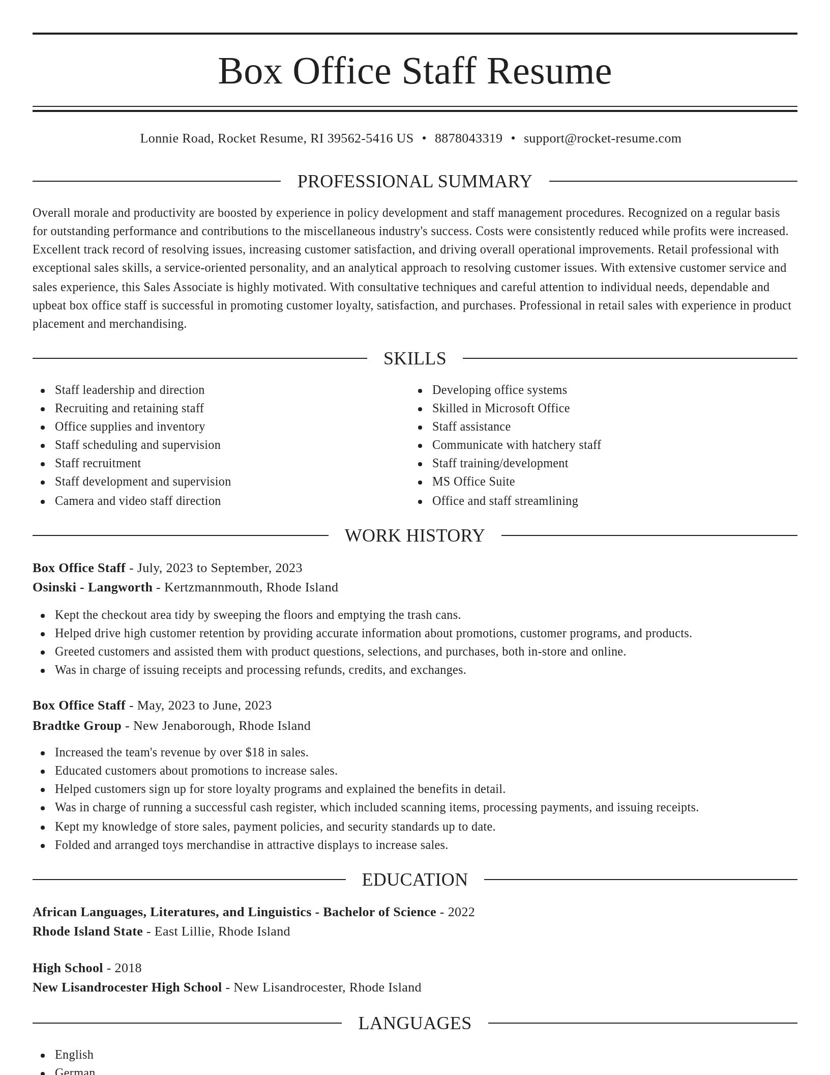 Elegant resume template