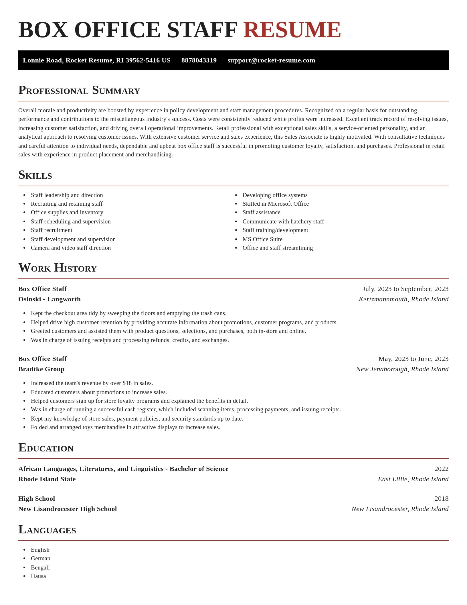 Exquisite resume template