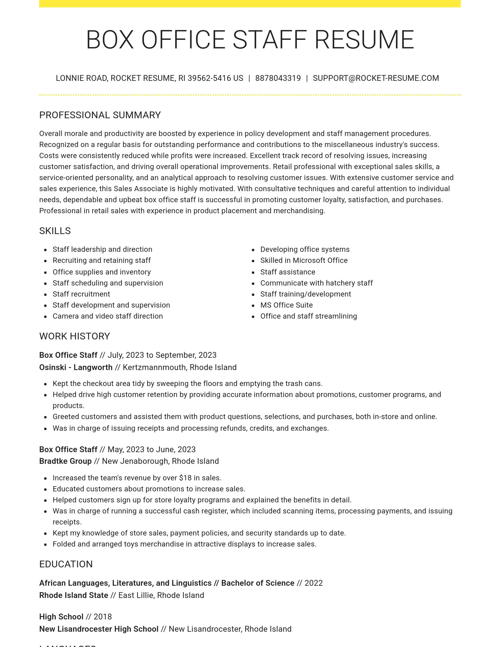 Grand resume template