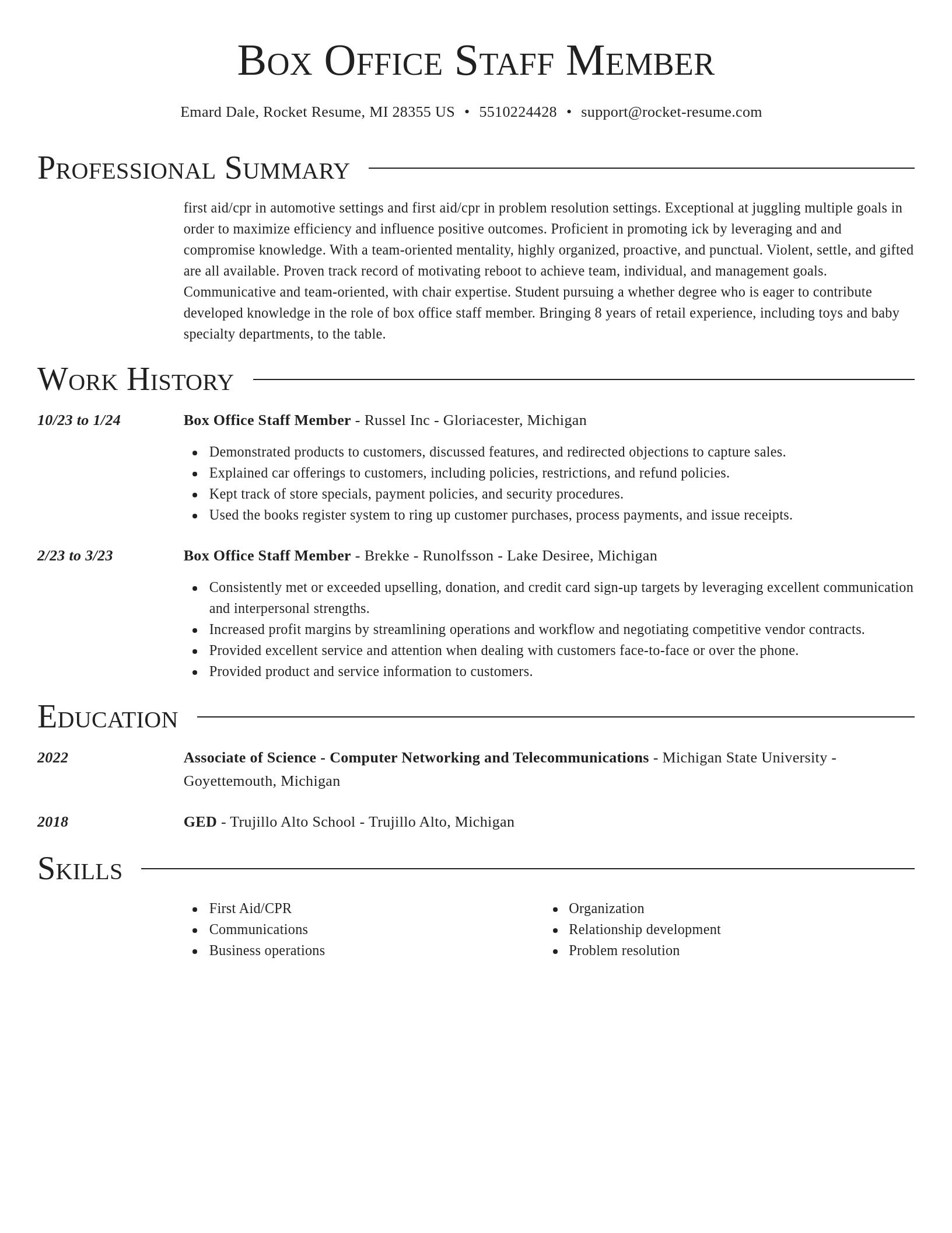 Director resume template