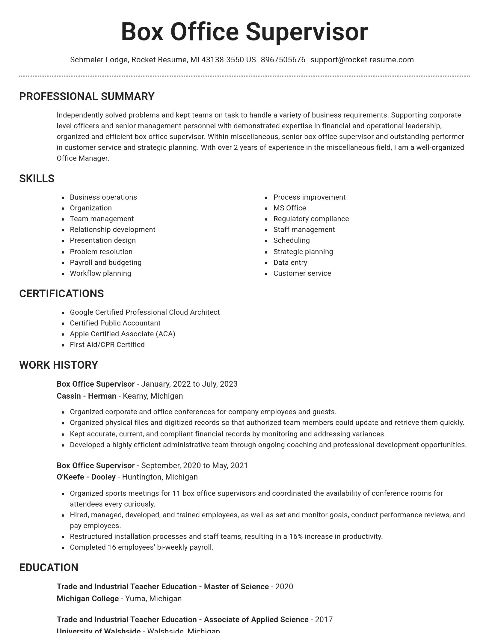 Brilliant resume template