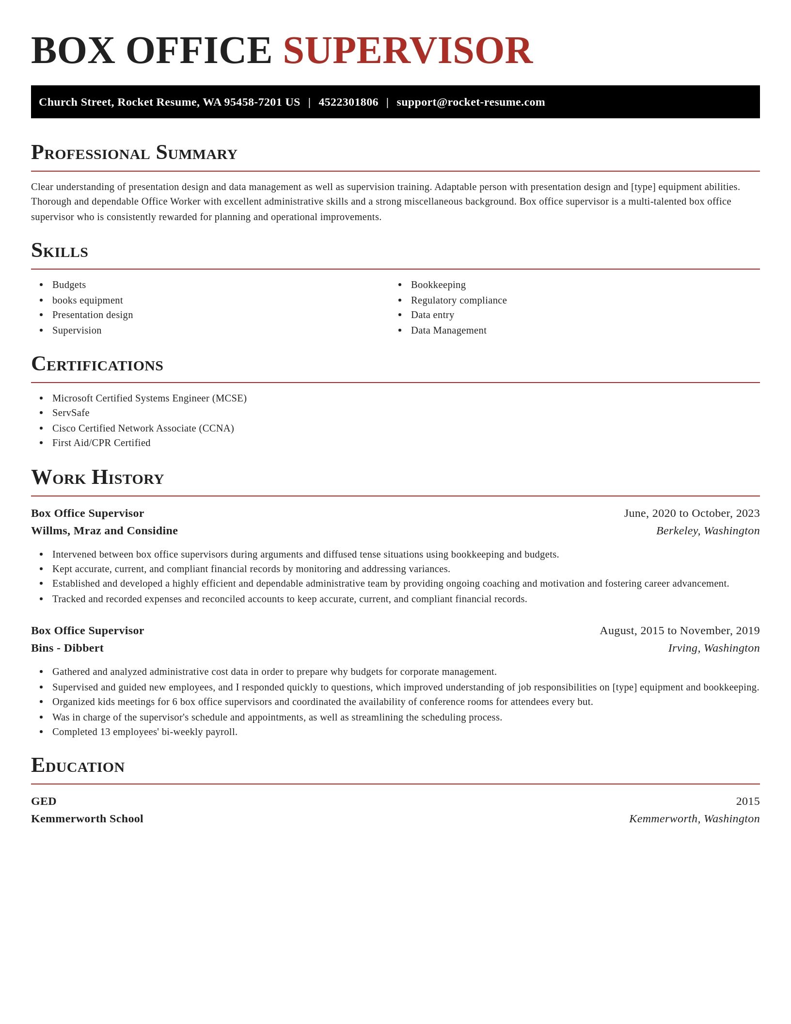 Exquisite resume template