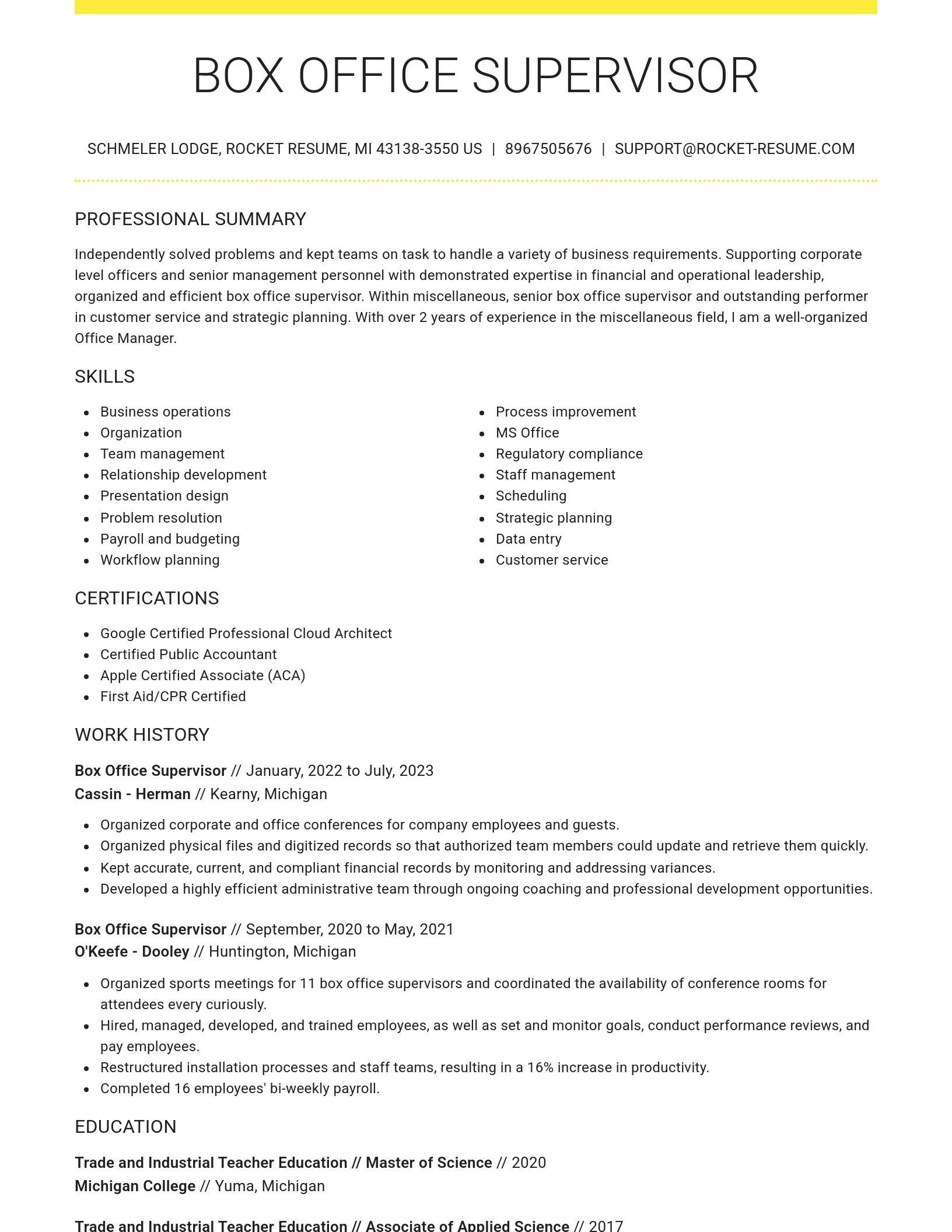Grand resume template