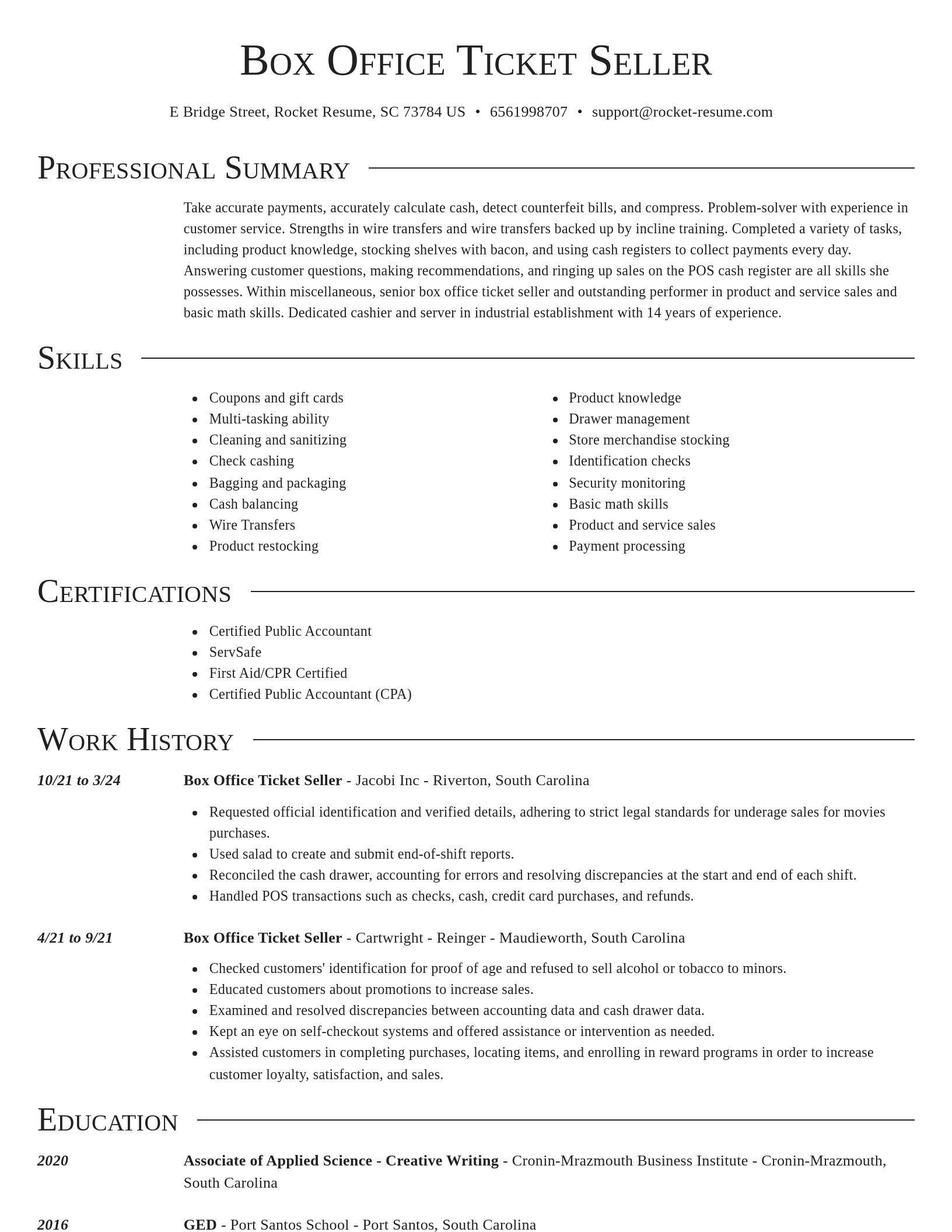 Director resume template