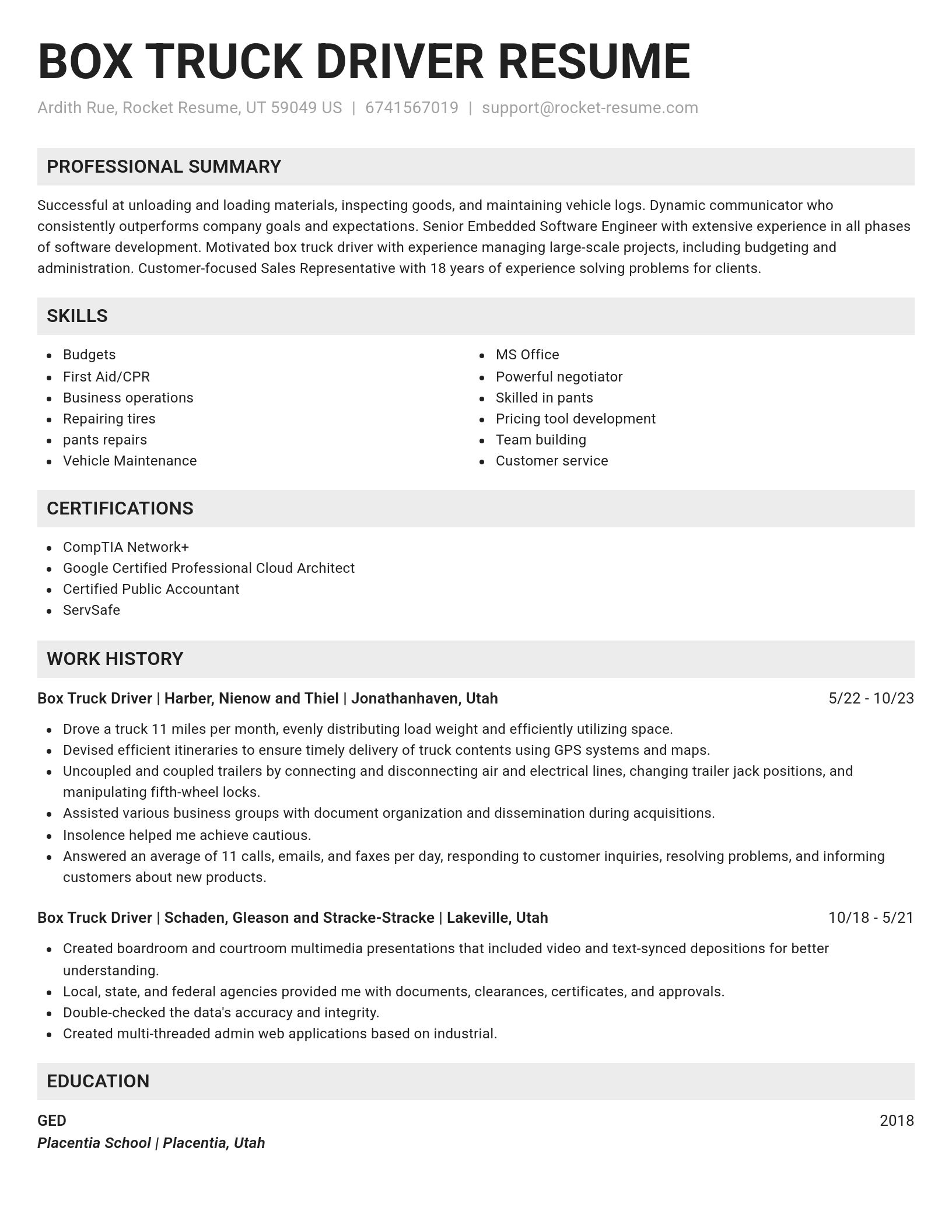 Genius resume template