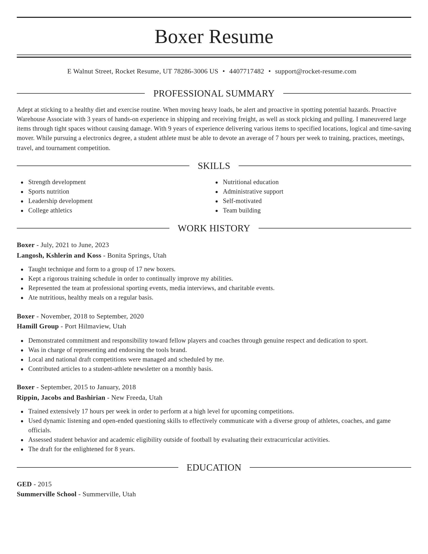 Elegant resume template